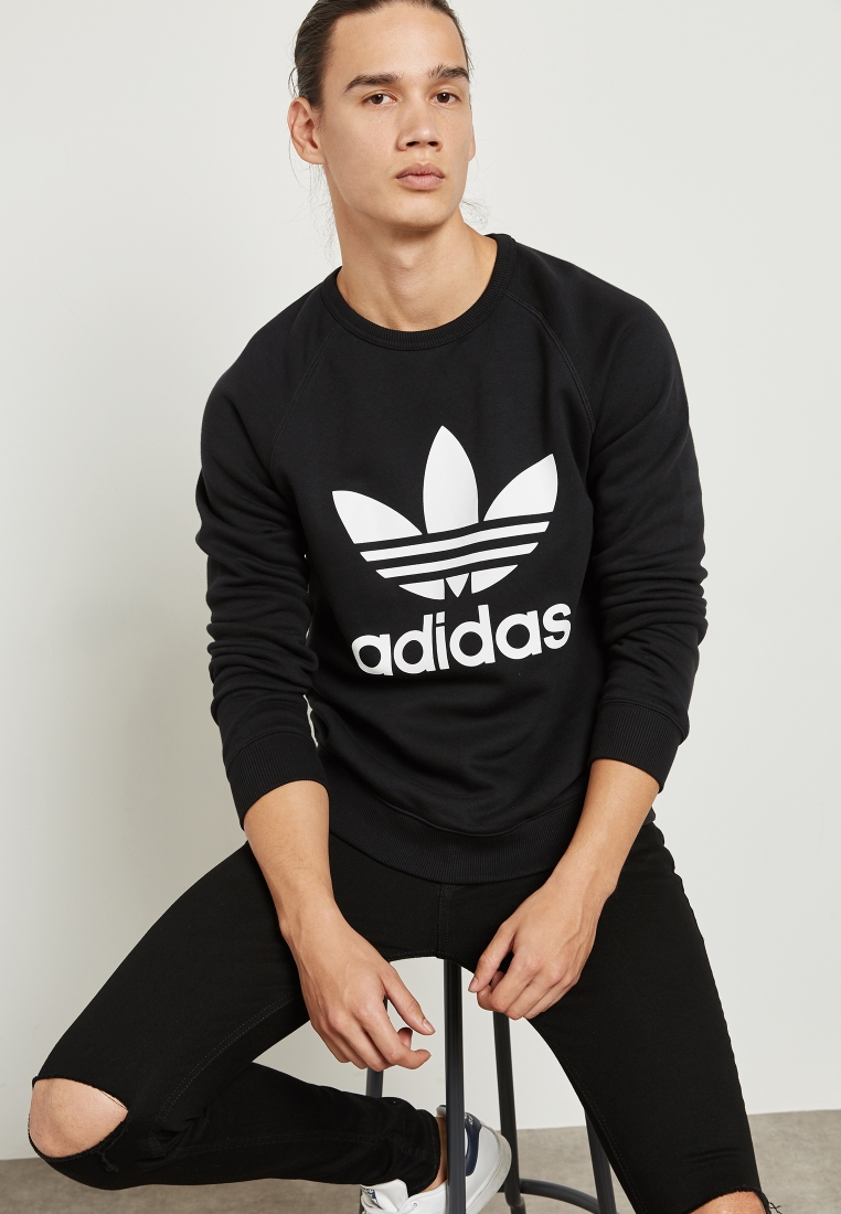 Buy adidas Originals black Trefoil Sweatshirt Kids in MENA, Worldwide