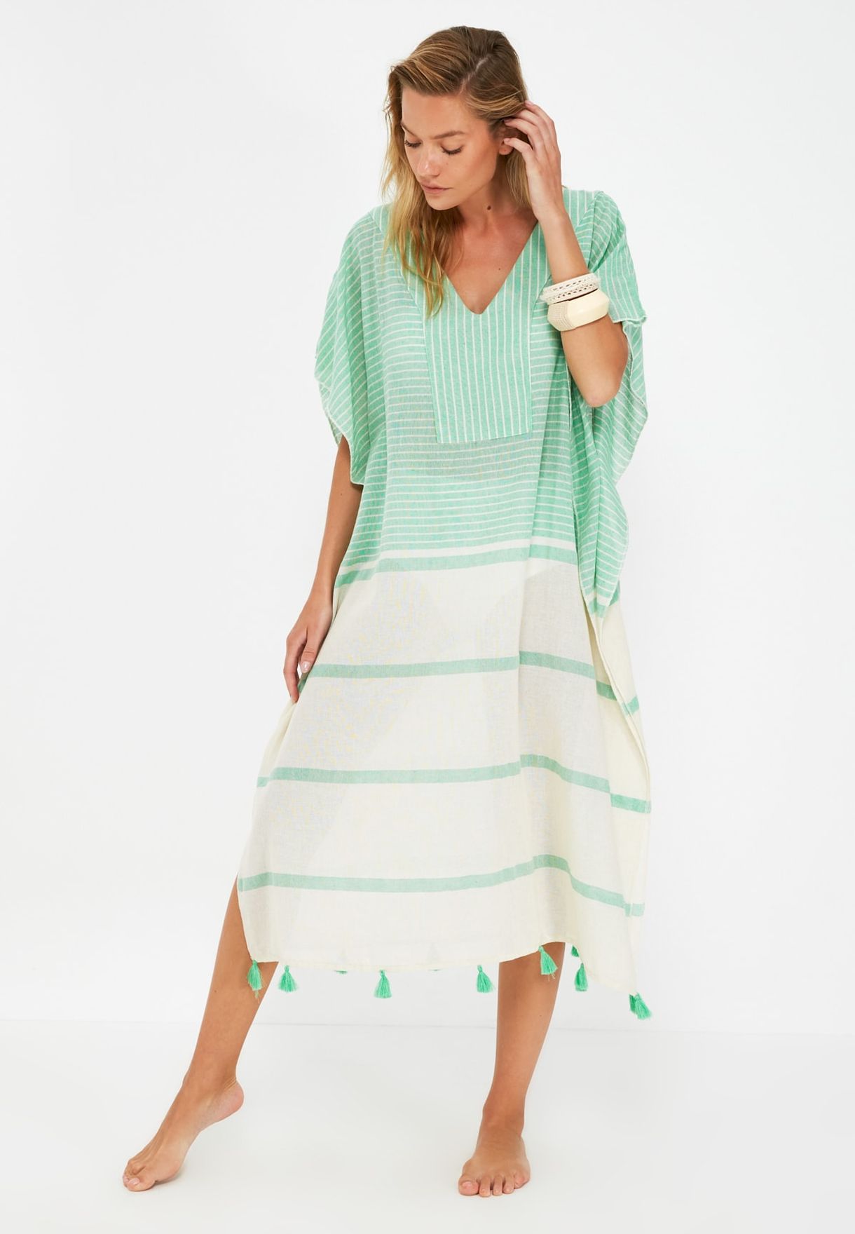 v neck kimono