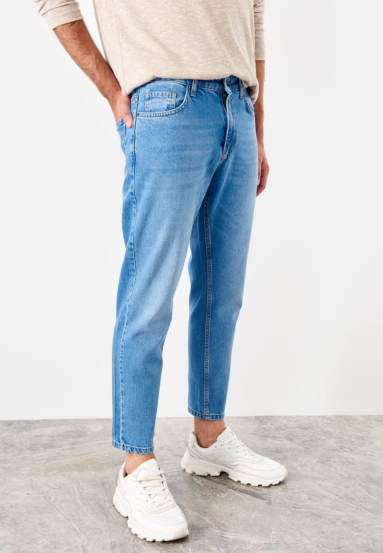 light wash relaxed jeans