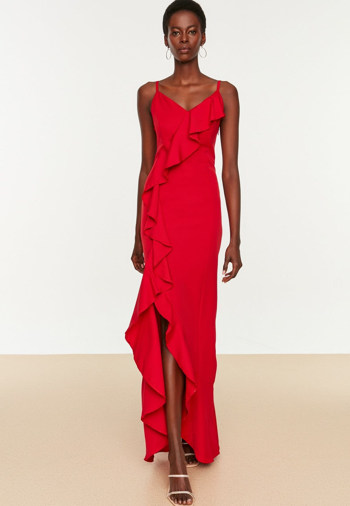 Waterfall Trim Dress