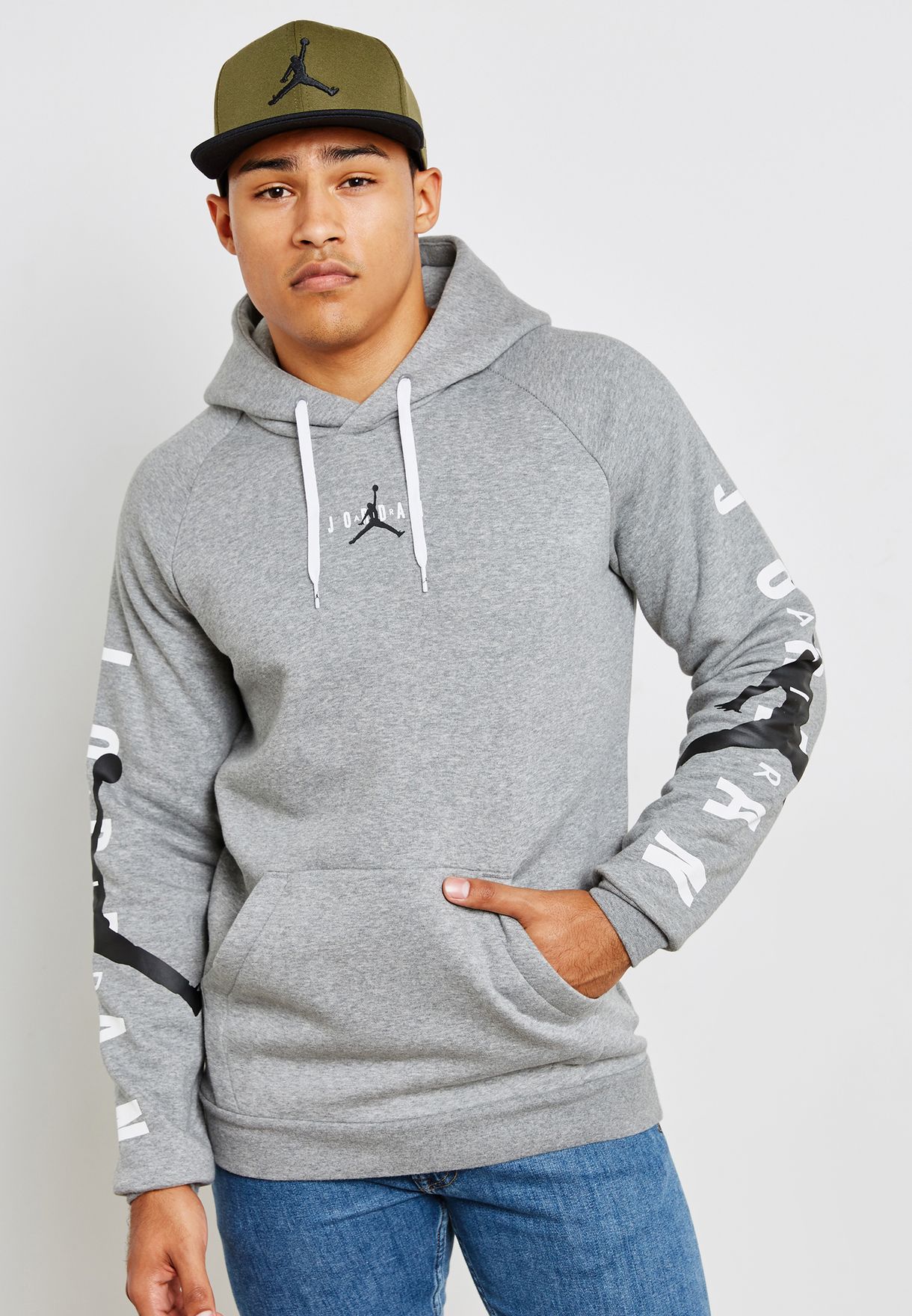 gray jordan hoodie