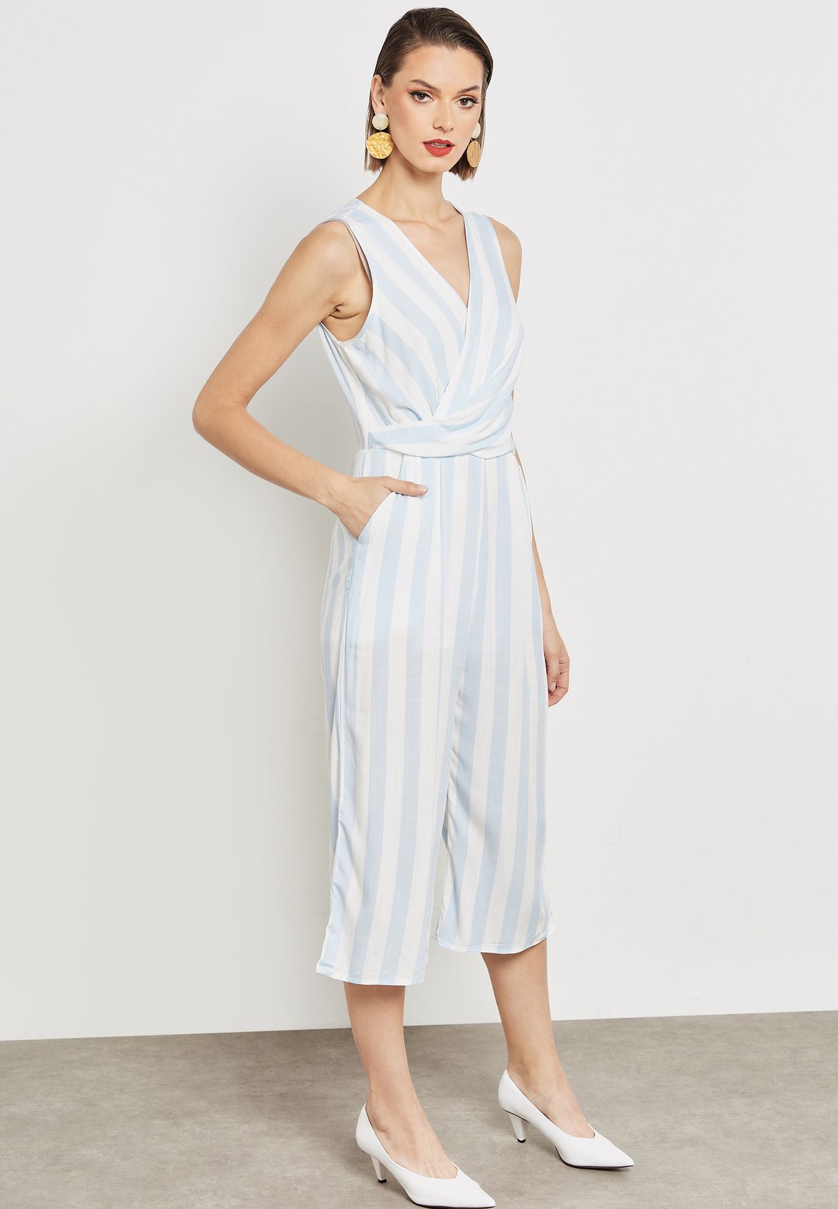 cotton on striped jumpsuit