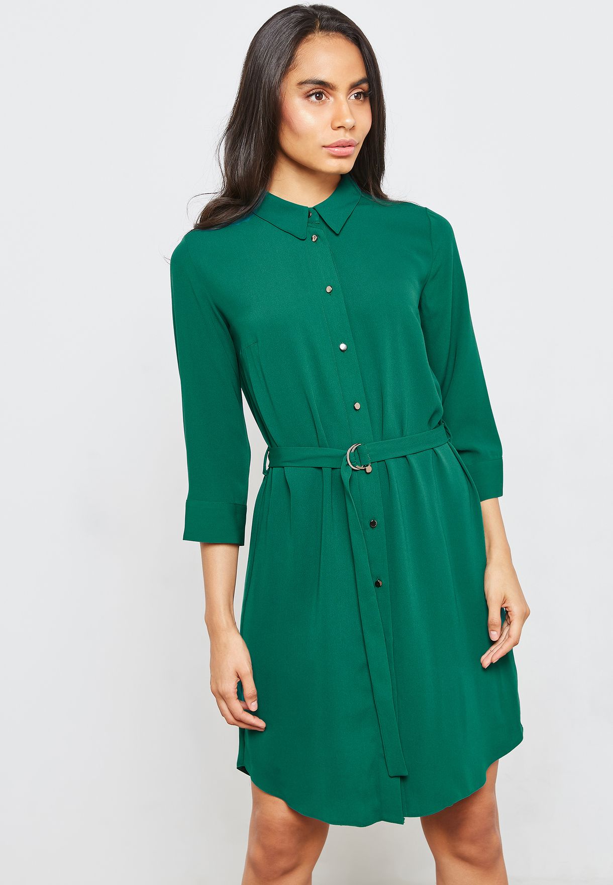 dorothy perkins green shirt dress