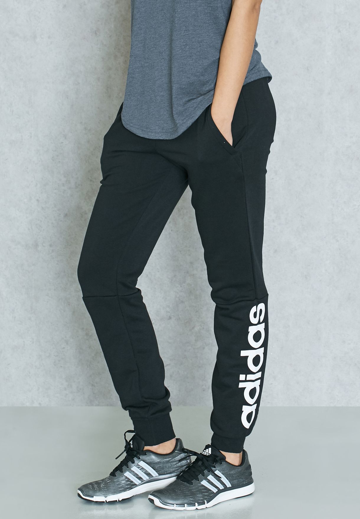 Buy adidas black Essential Linear Sweatpants for Women in MENA, Worldwide |  S97154