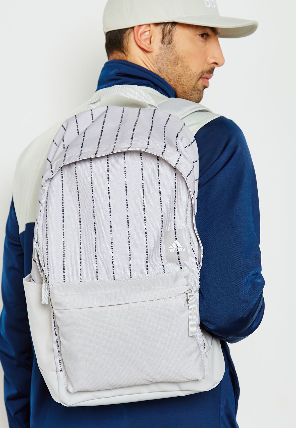Buy adidas grey Medium Classic Striped Backpack for Men in MENA, Worldwide  | DM7679