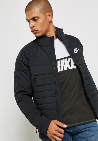 nike black padded coat