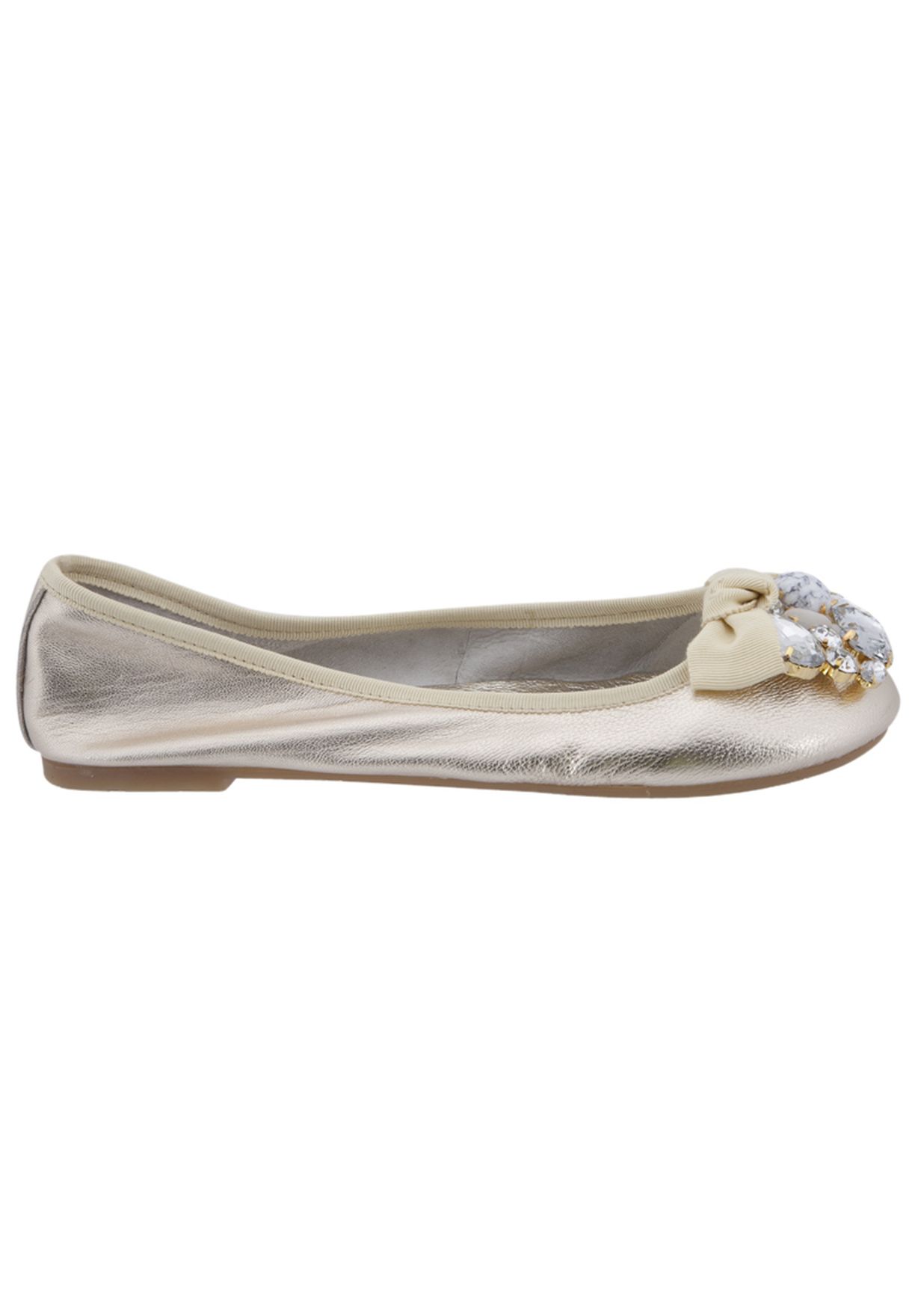 Shop Primadonna Gold Slip On Shoes For Women In Uae Pr068sh86xzp