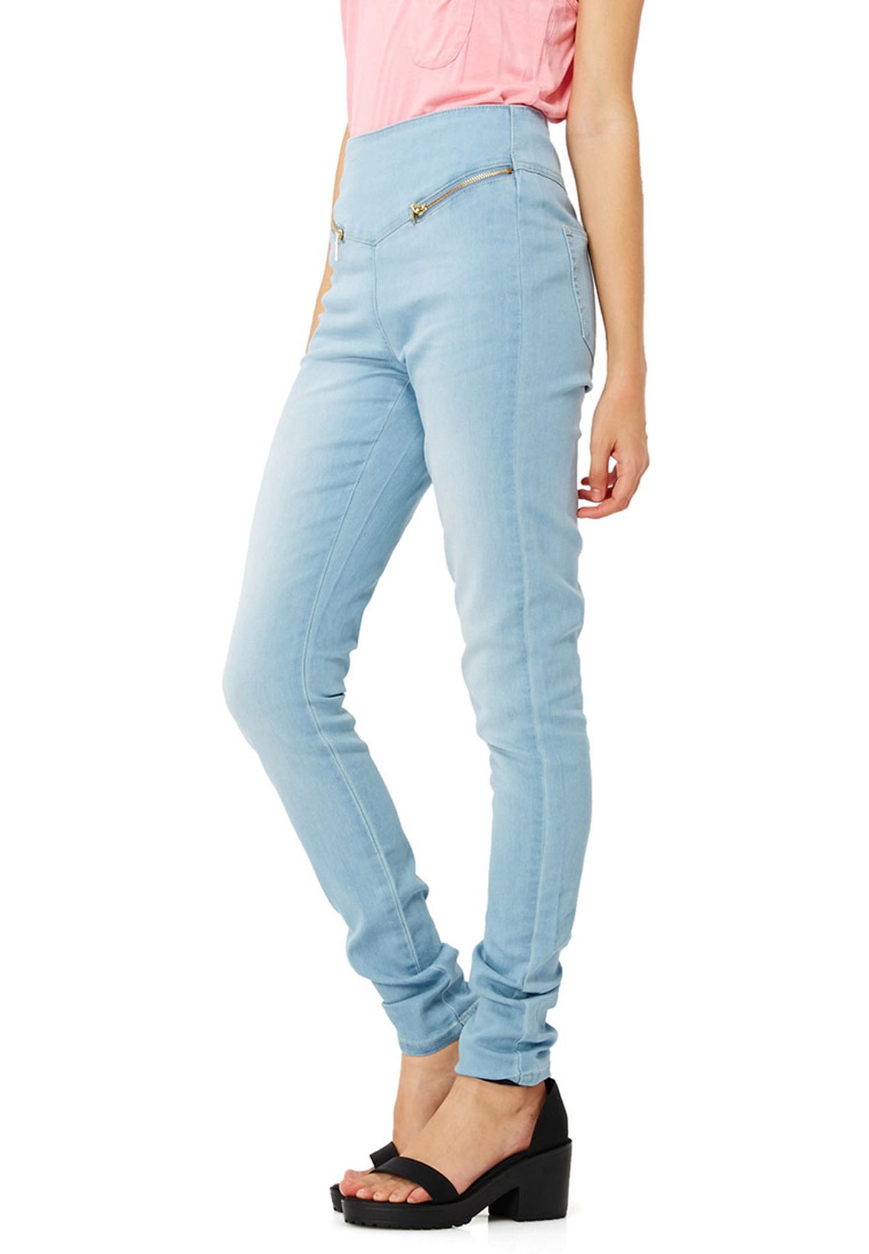 Buy Vero Moda blue Geller Zip Jeggings for Women MENA, Worldwide