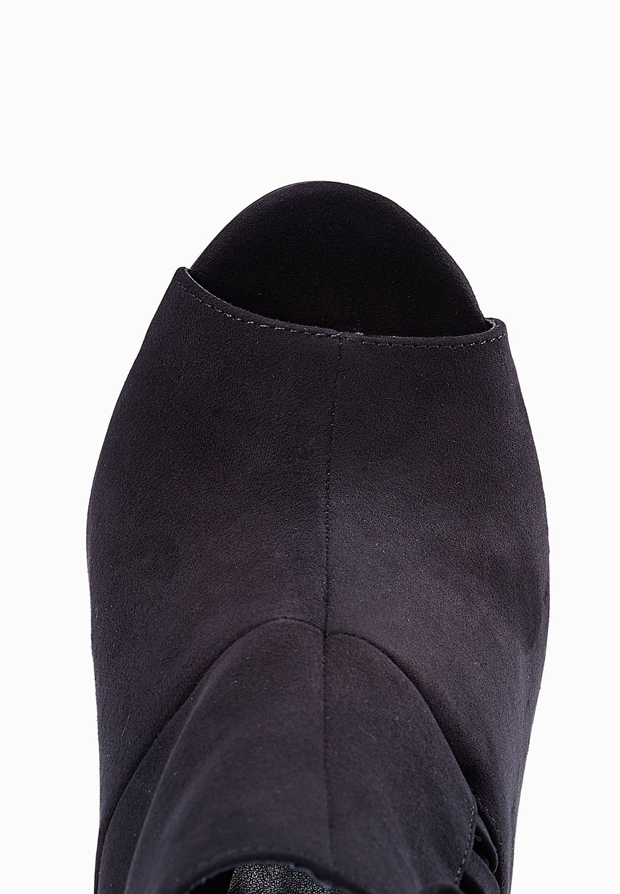 Scan Lace Up Peeptoe Boots