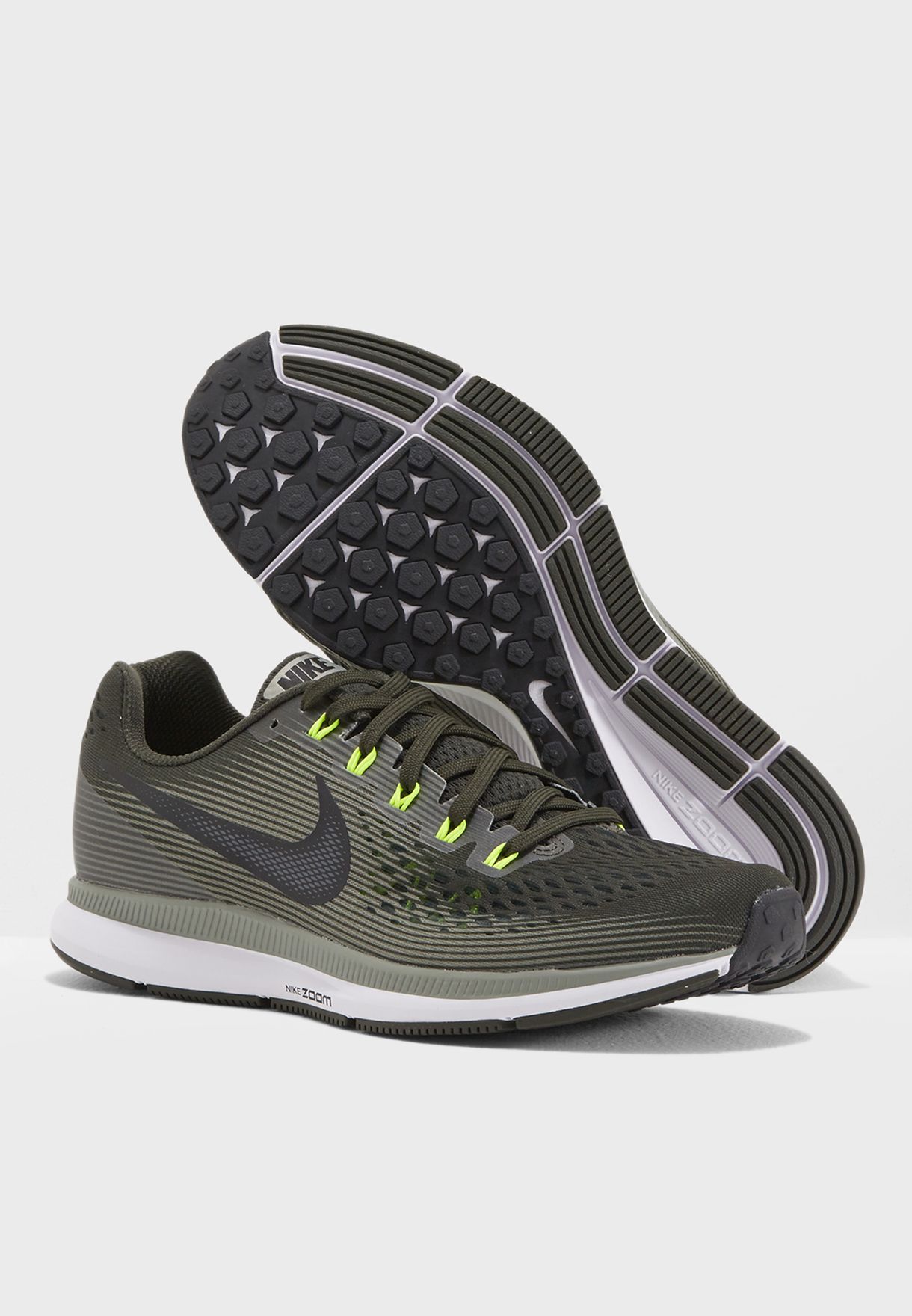 Buy Nike green Air Zoom Pegasus 34 for in MENA, Worldwide