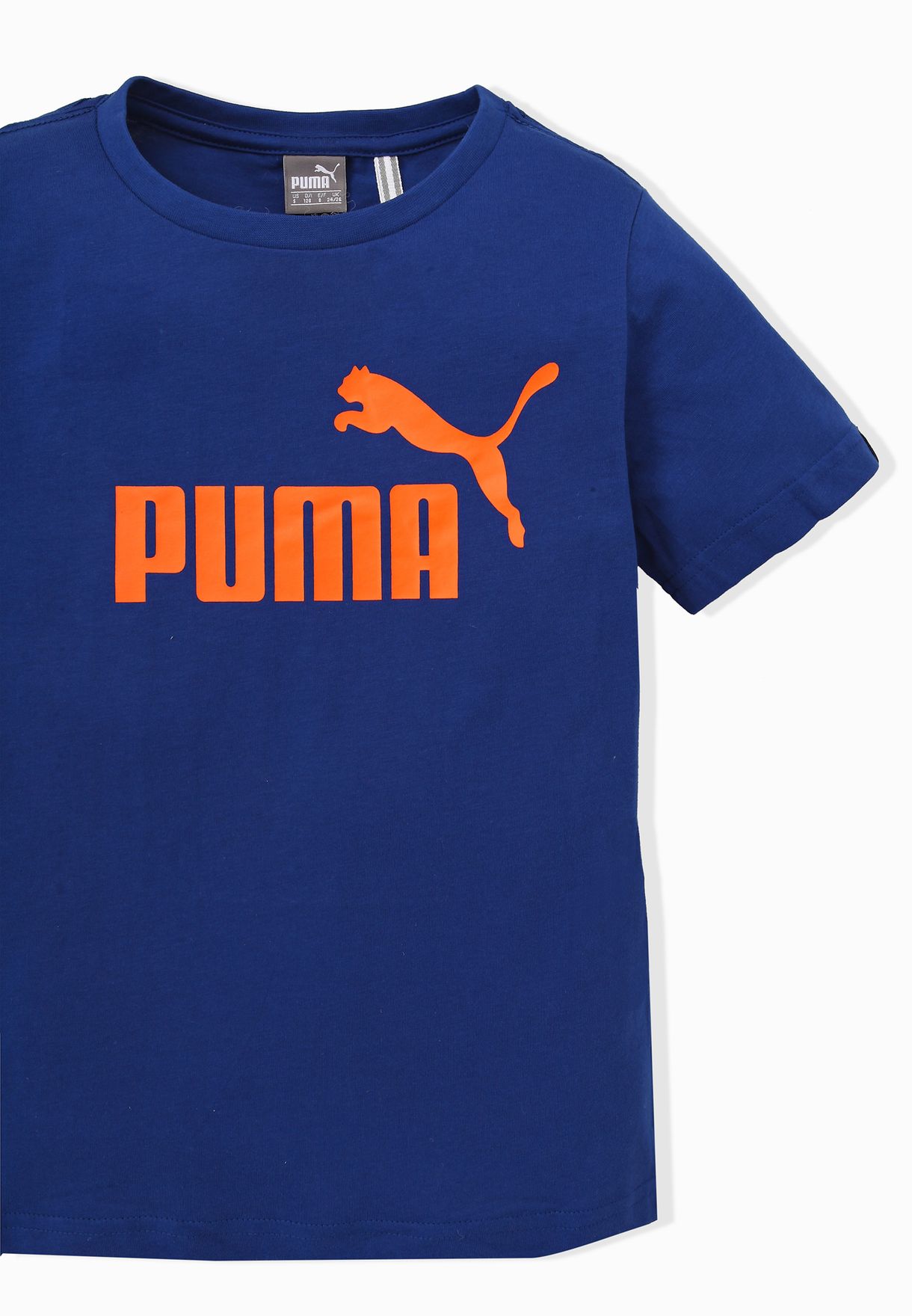 blue and orange puma shirt