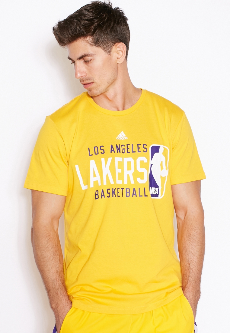 Los Angeles Lakers t-shirt Washed yellow Adidas Size S Color Yellow