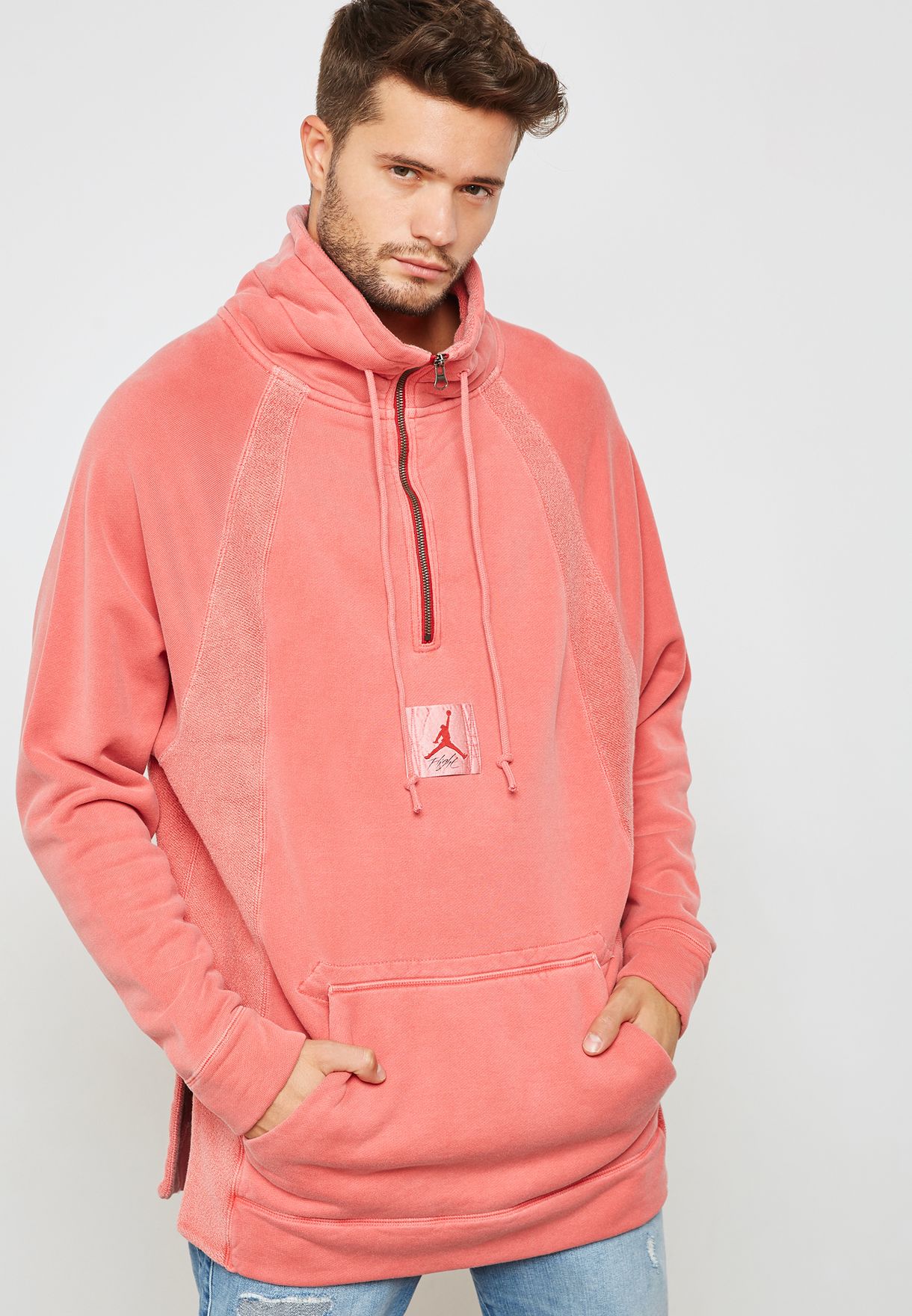 nike hoodie pink mens