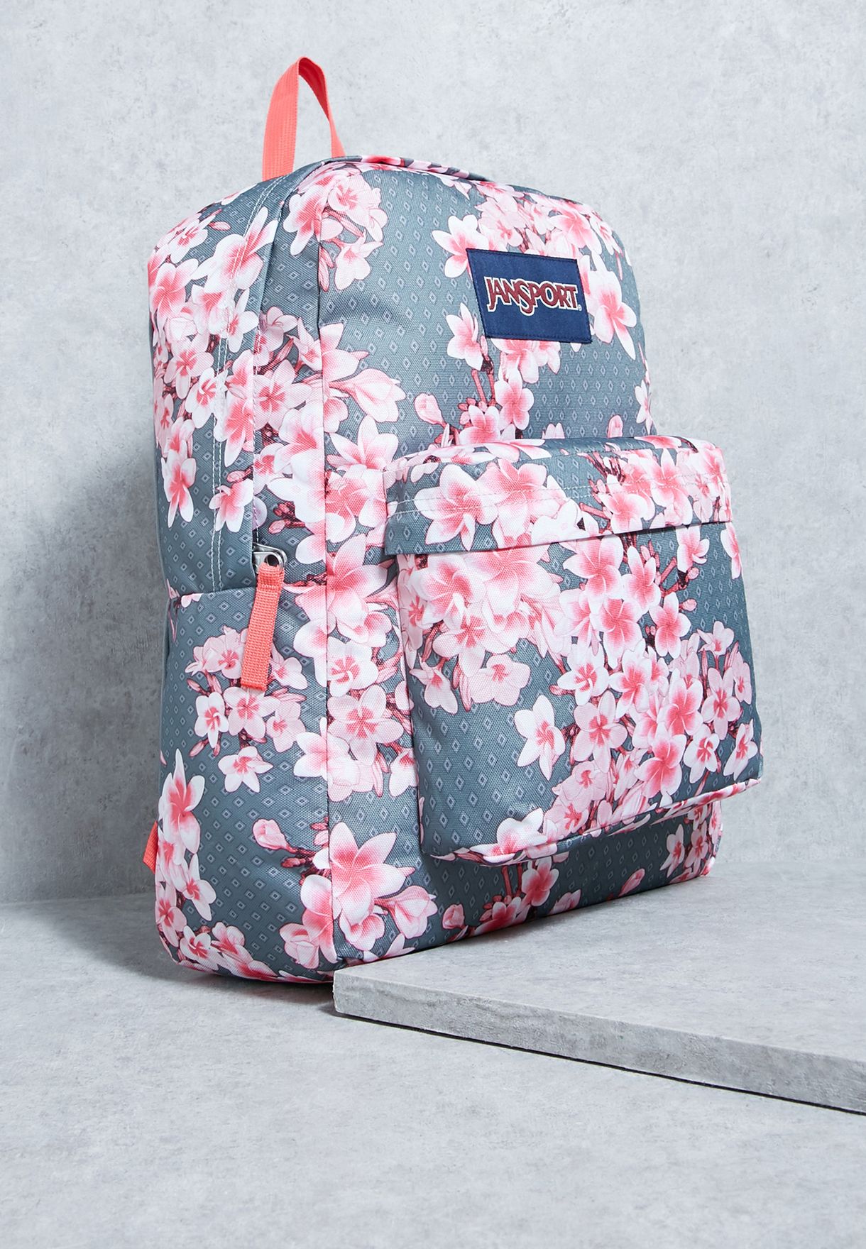 diamond plumeria pink jansport backpack