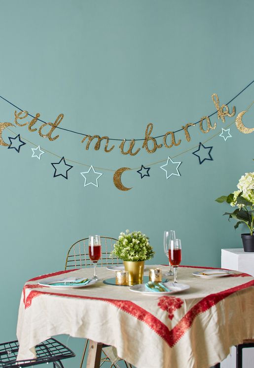 Eid Mubarak Star & Moon Garland