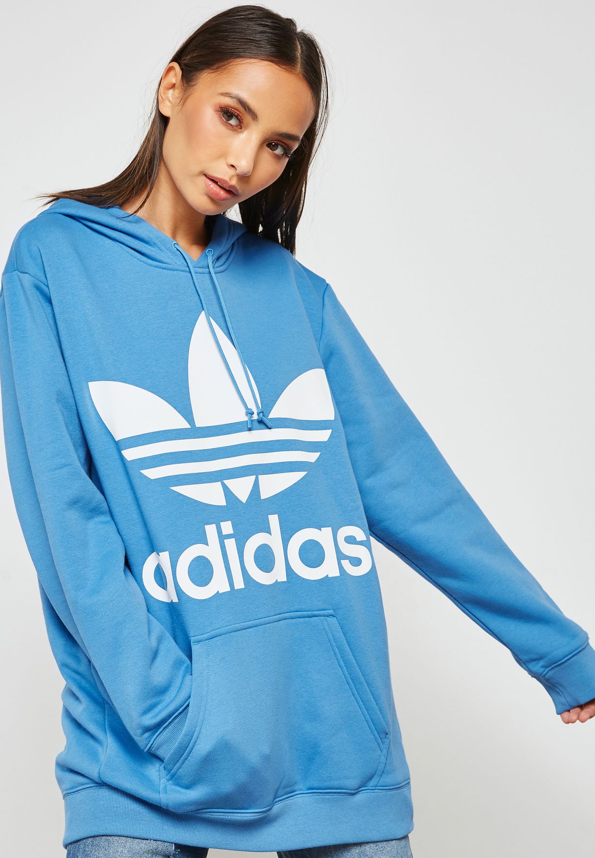 adidas women's hoodie blue