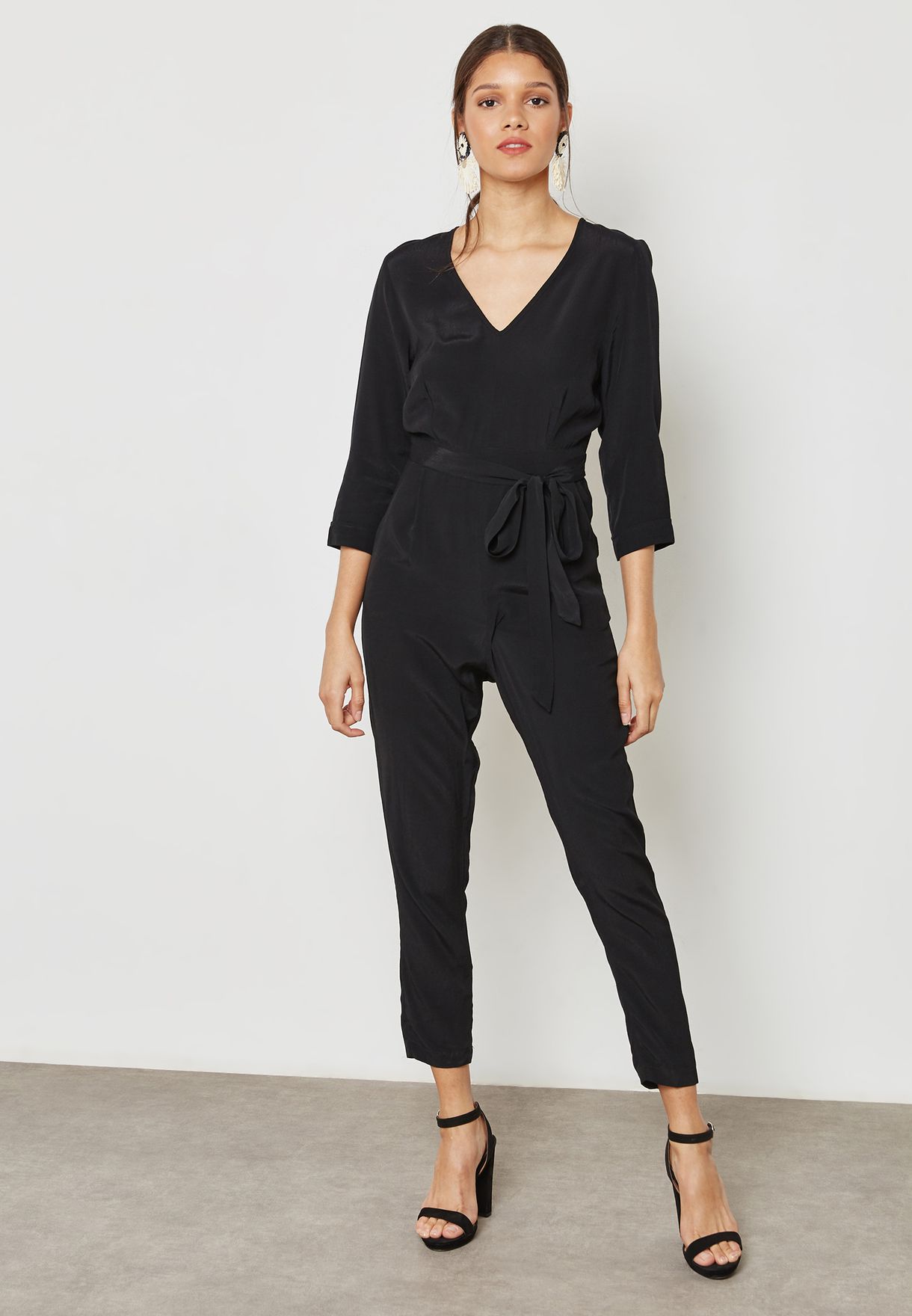 petite black boiler suit