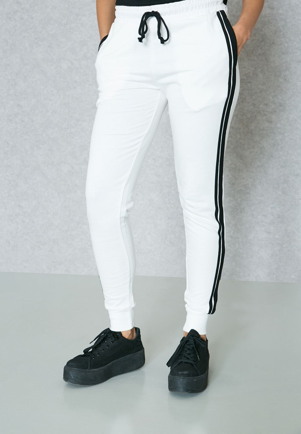 forever 21 white sweatpants