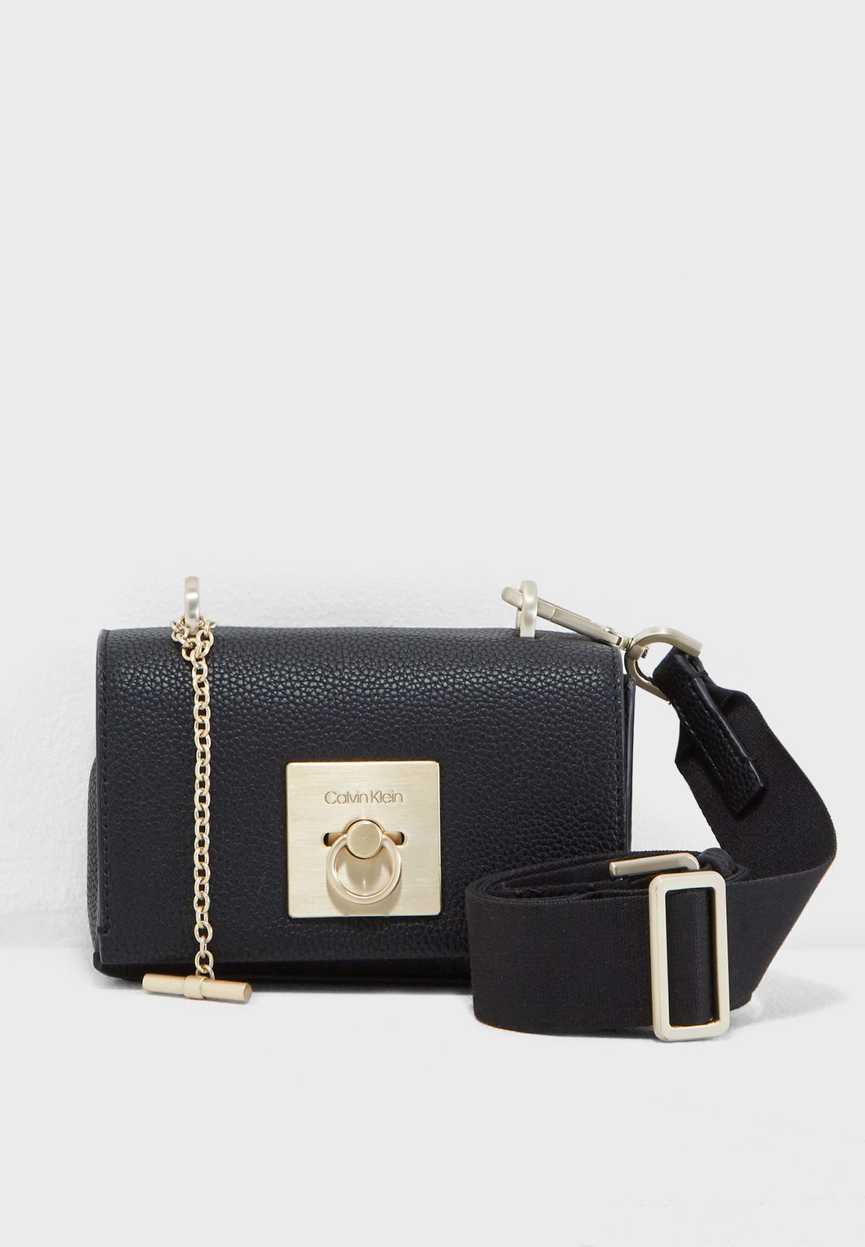 calvin klein lock flap crossbody