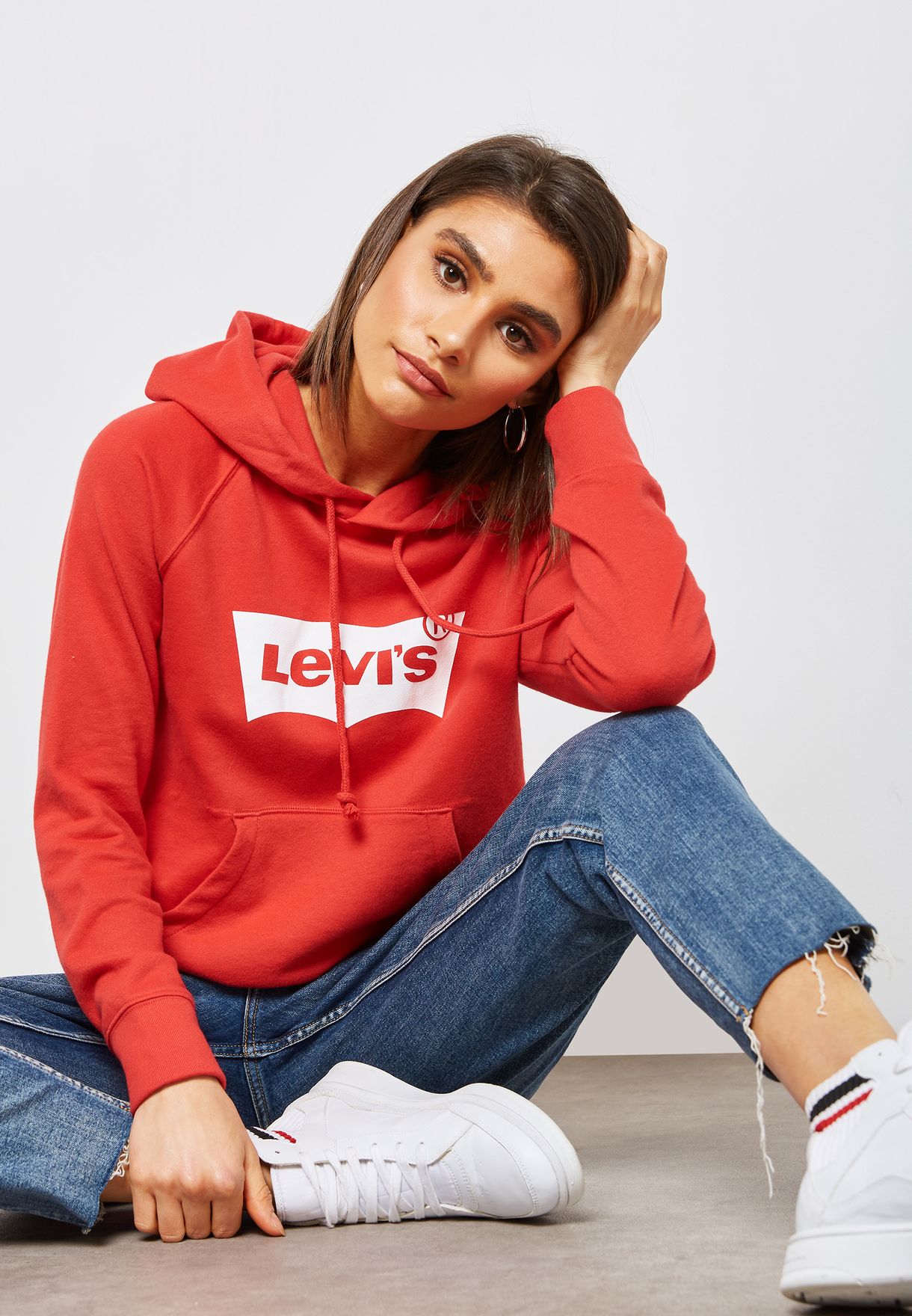 Buy Levis red Logo Hoodie for Women in MENA, Worldwide