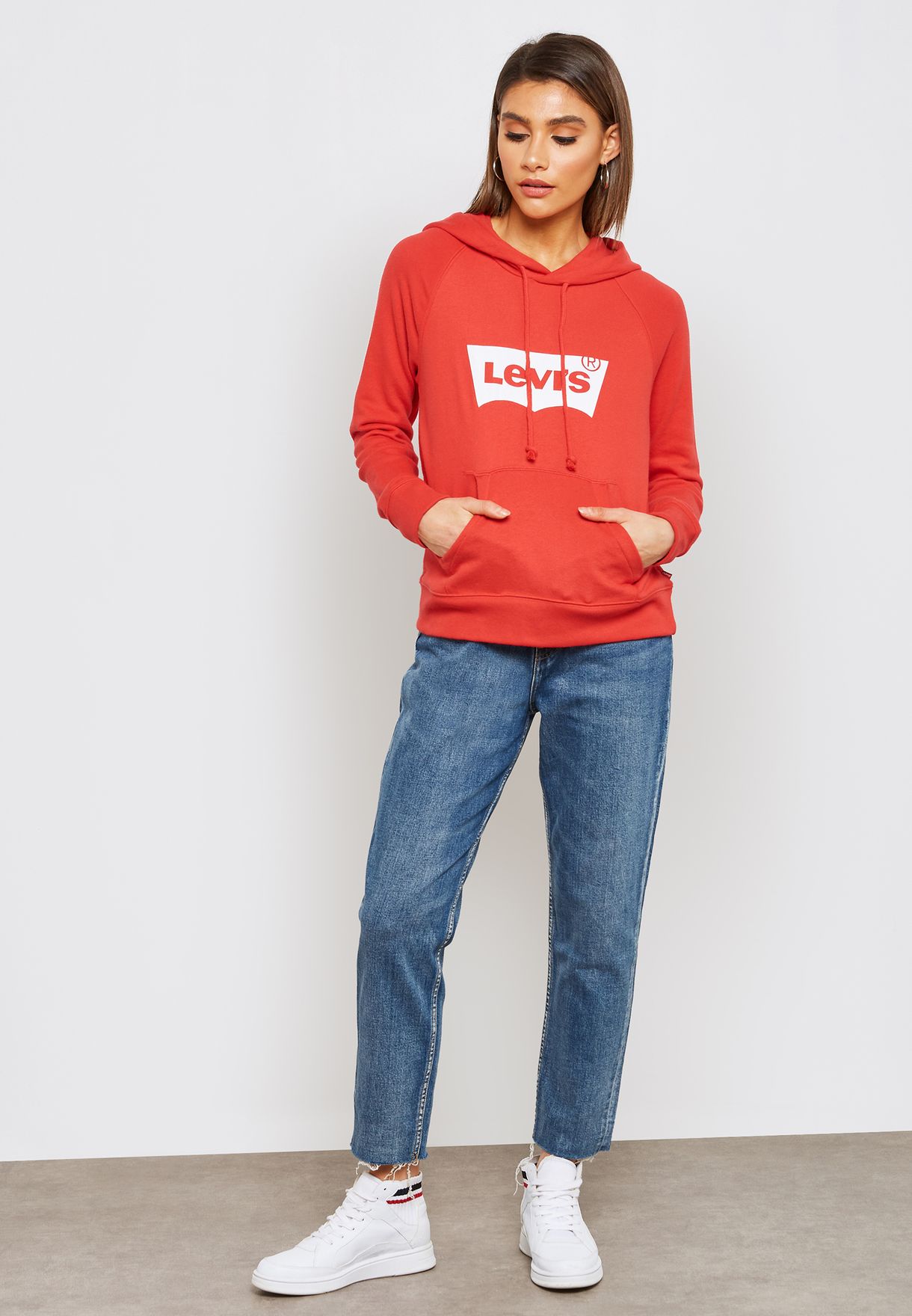 Buy Levis red Logo Hoodie for Women in MENA, Worldwide