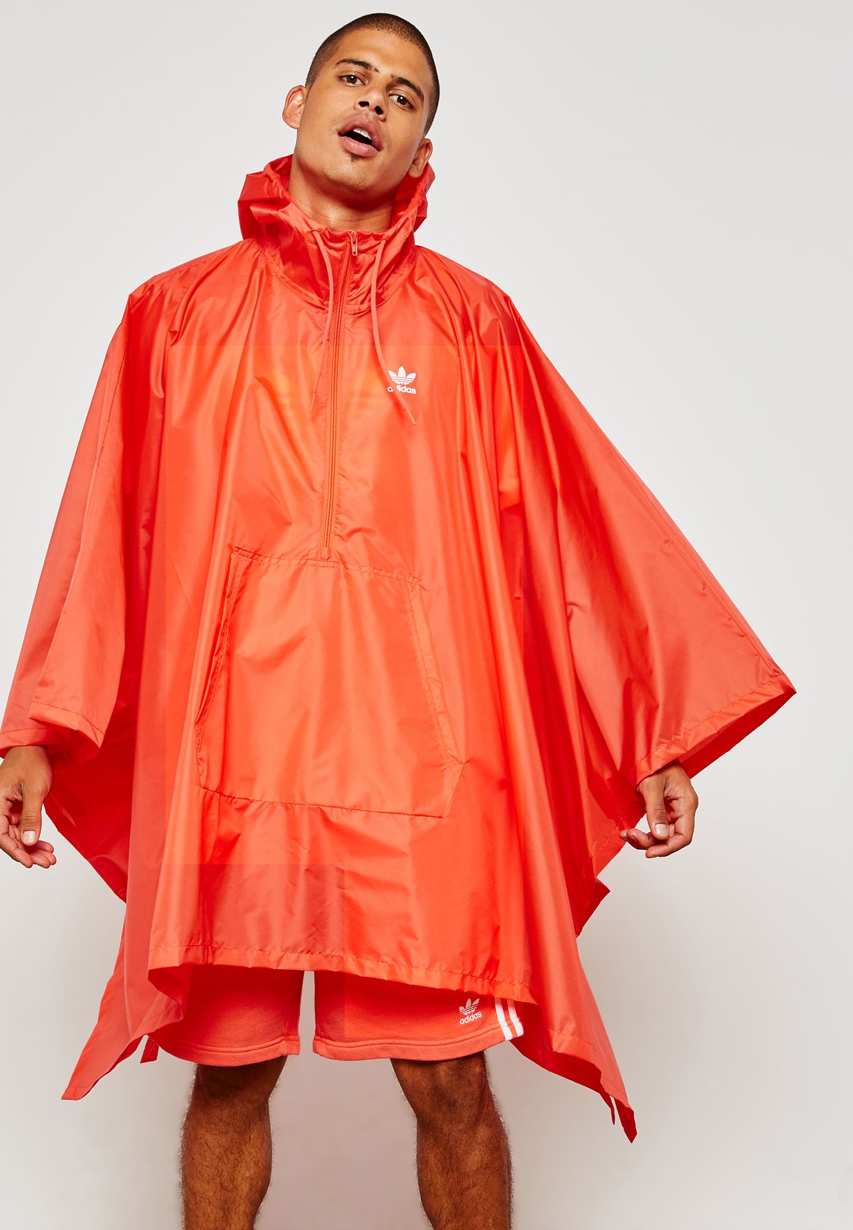 Buy adidas Originals red Trefoil Poncho Jacket for Men in MENA, Worldwide |  DH5817