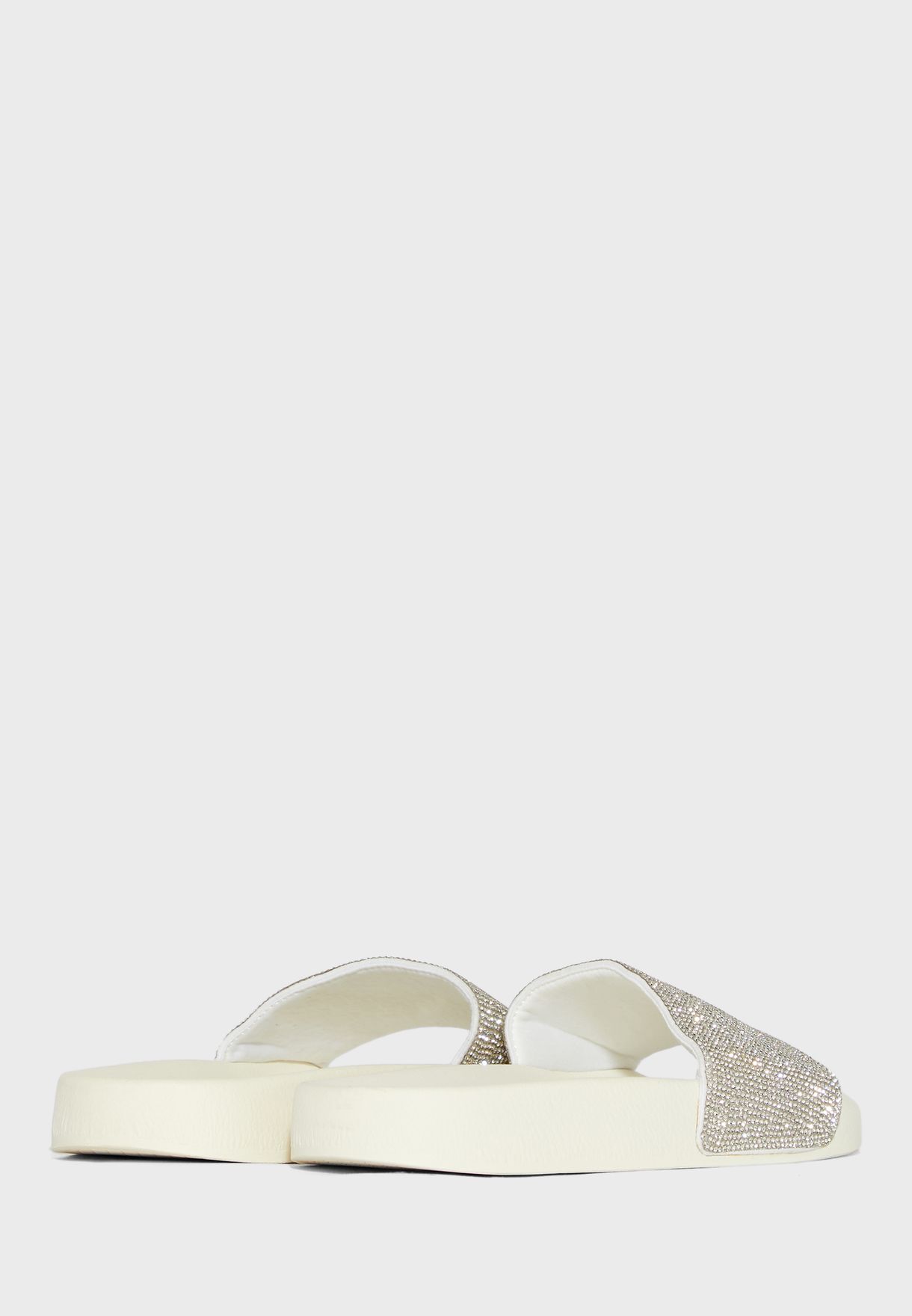 white one strap sandals