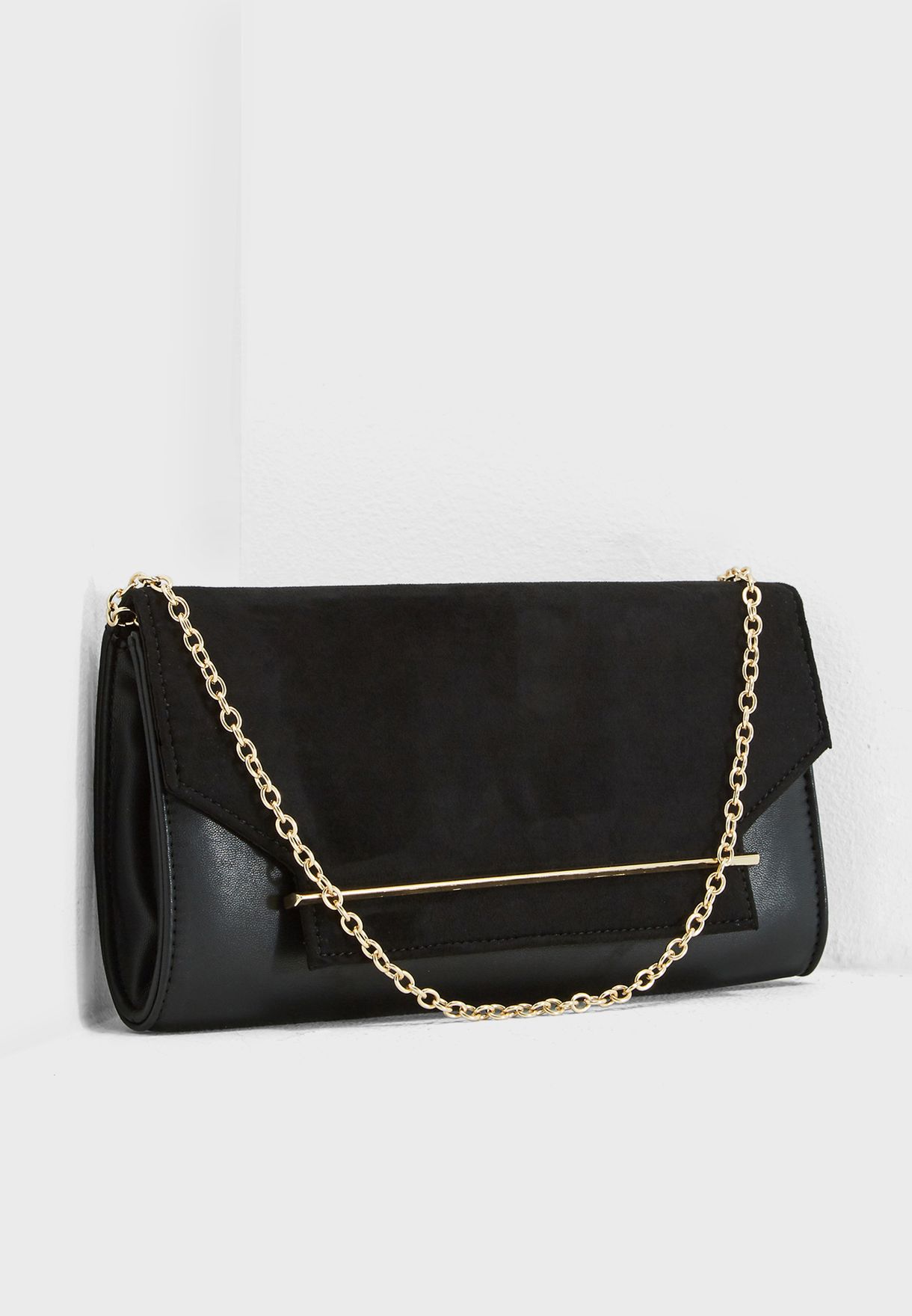 aldo black clutch