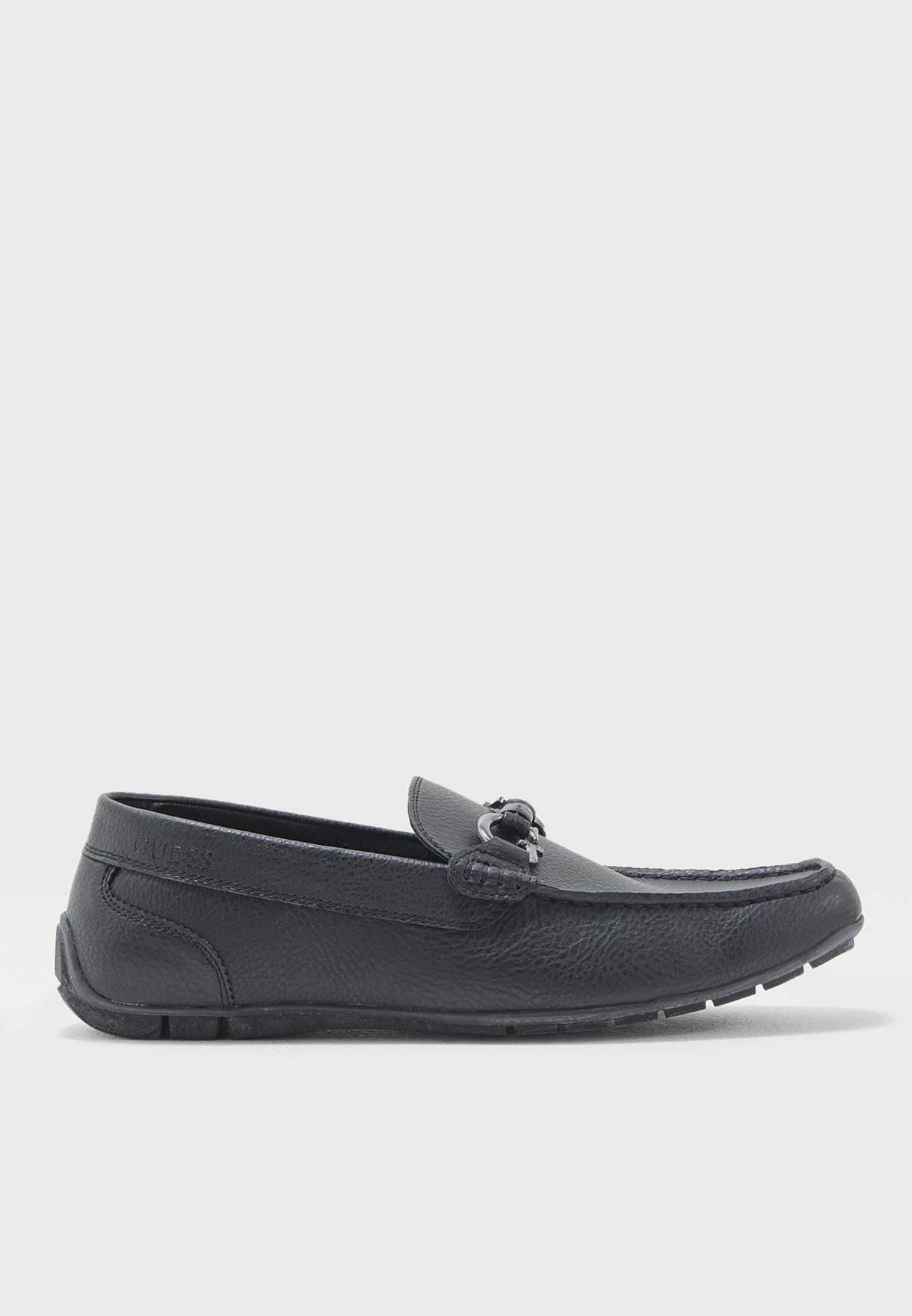 guess black slip ons