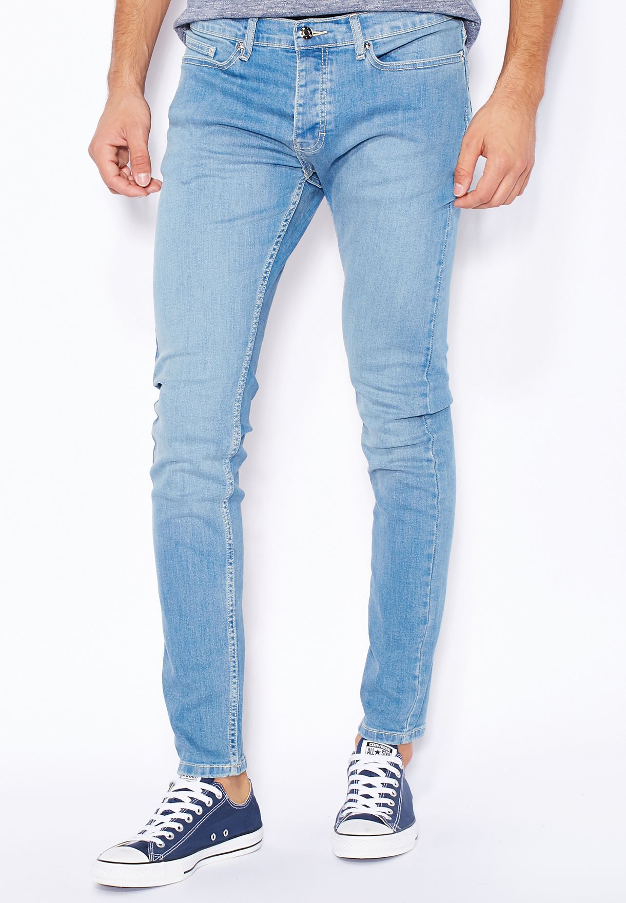 topman blue skinny jeans