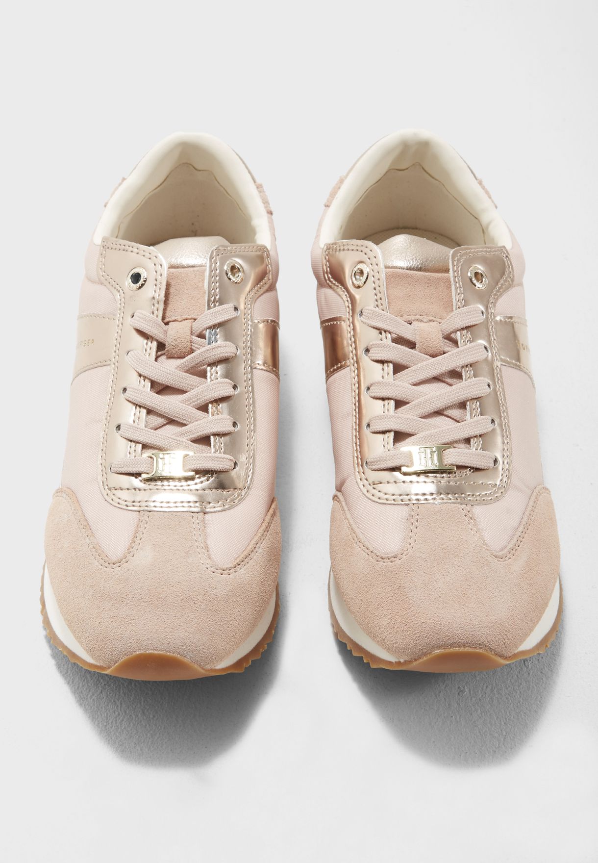 tommy hilfiger rose gold sneakers