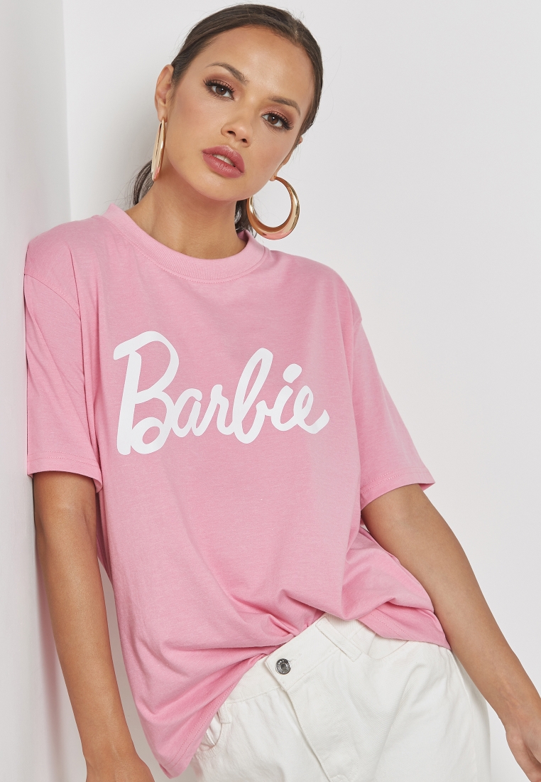 Barbie Graphic Oversized T-shirt Boohoo, 53% OFF