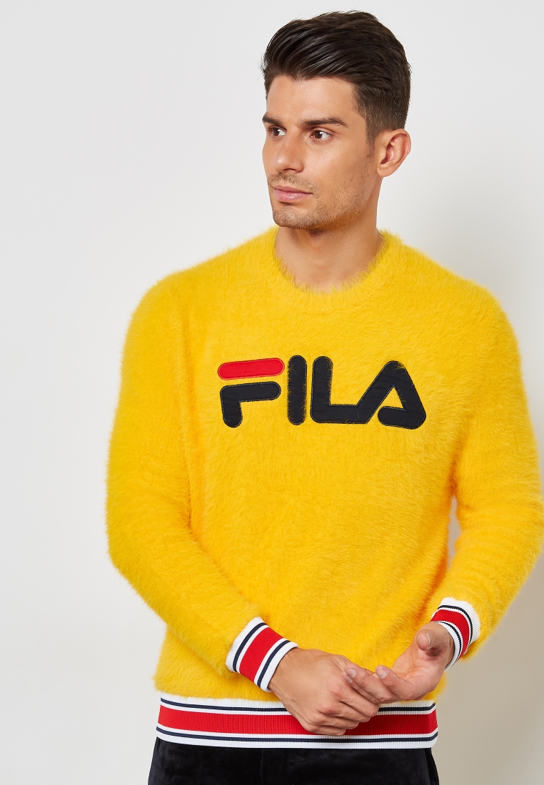 Buy Fila yellow Funnel Neck Sweatshirt in MENA, Worldwide