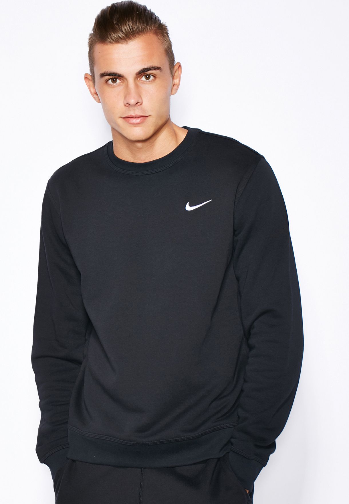 isolation Forord Perennial Nike Club Swoosh Crew Sweatshirt In Black Online Sale, UP TO 51% OFF