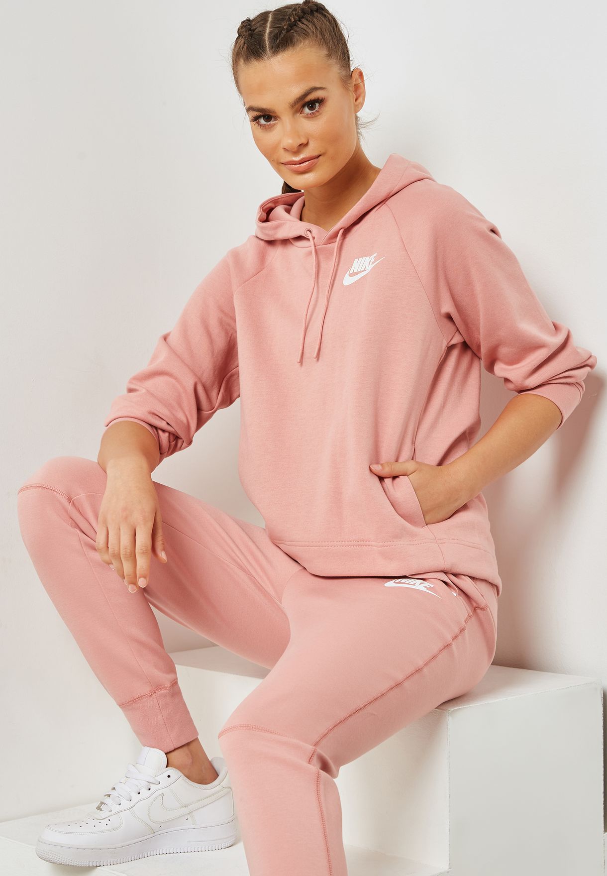 Buy Nike pink NSW Optic Hoodie for 