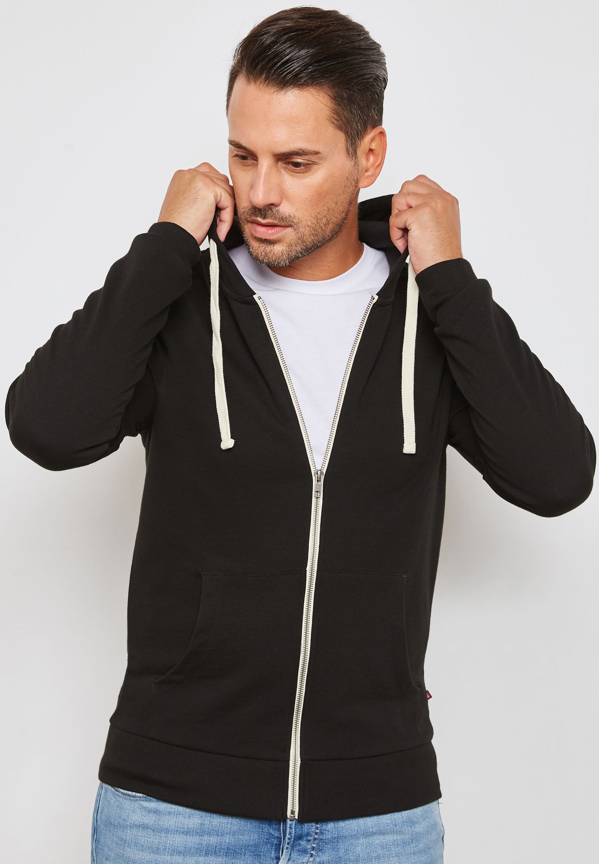 jack jones zip up hoodie