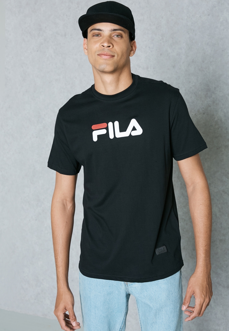 foretrække Regelmæssighed ganske enkelt Buy Fila black Elbi Logo T-Shirt for Men in MENA, Worldwide