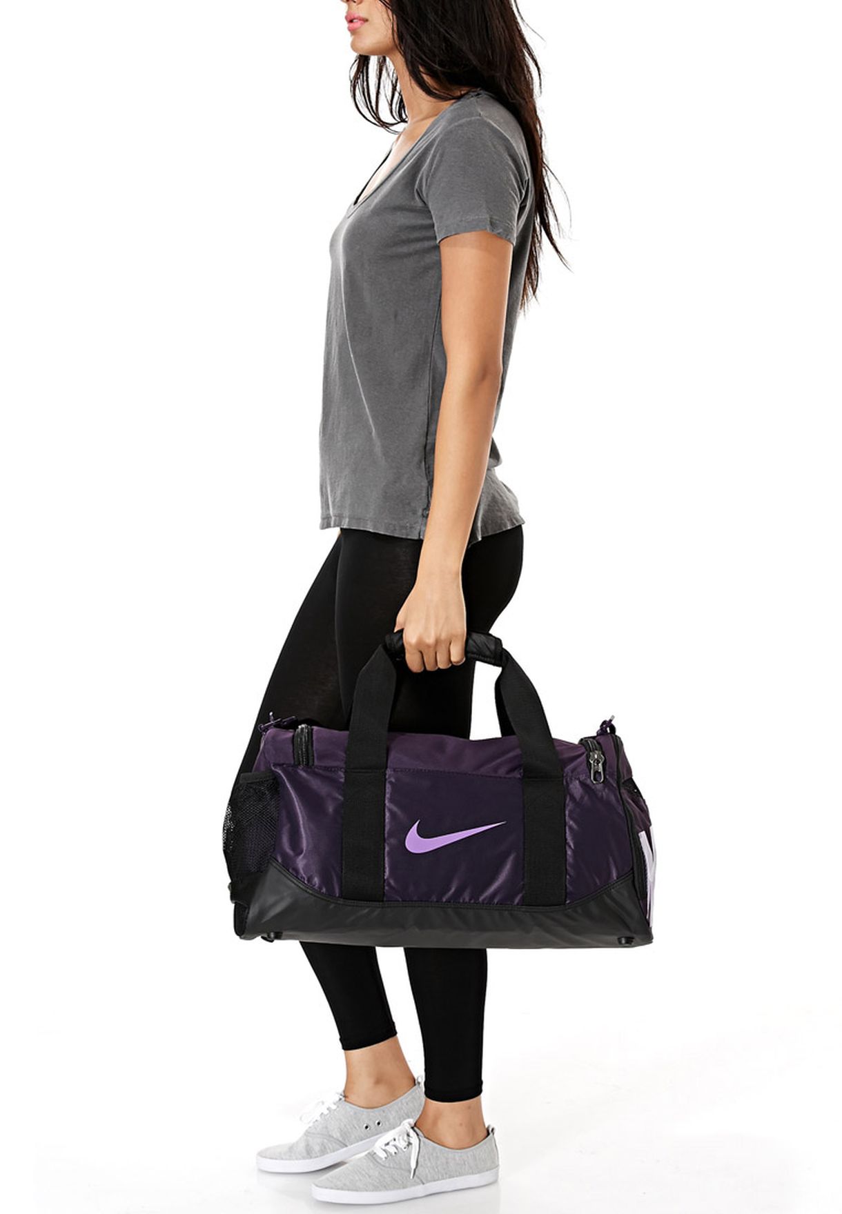 nike purple gym bag