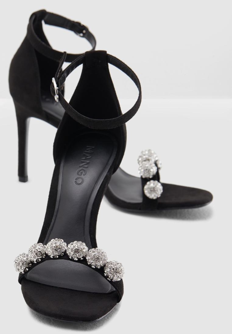 mango silver heels