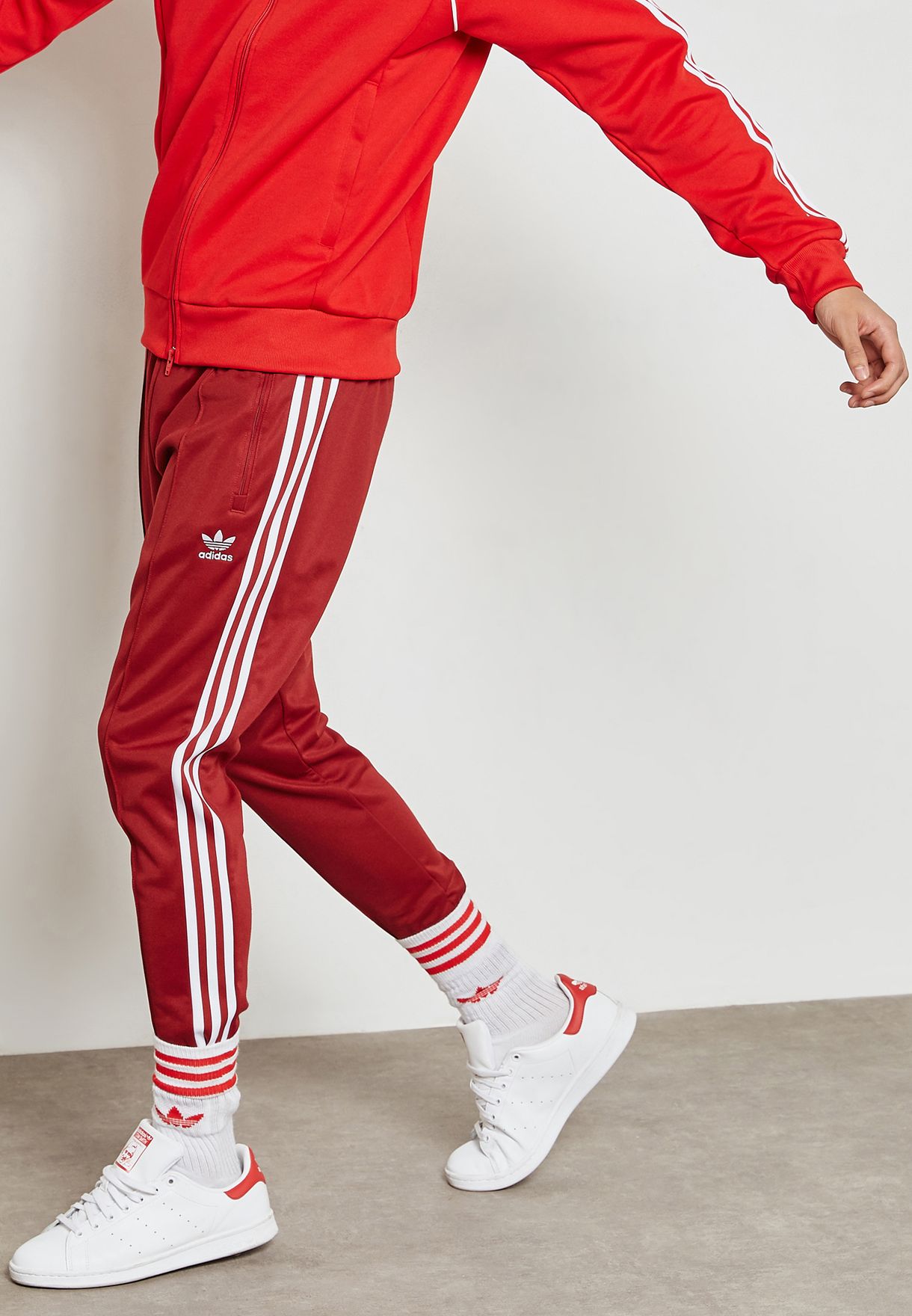 Buy adidas Originals burgundy adicolor Beckenbauer Sweatpants for Men in  MENA, Worldwide | CW1270