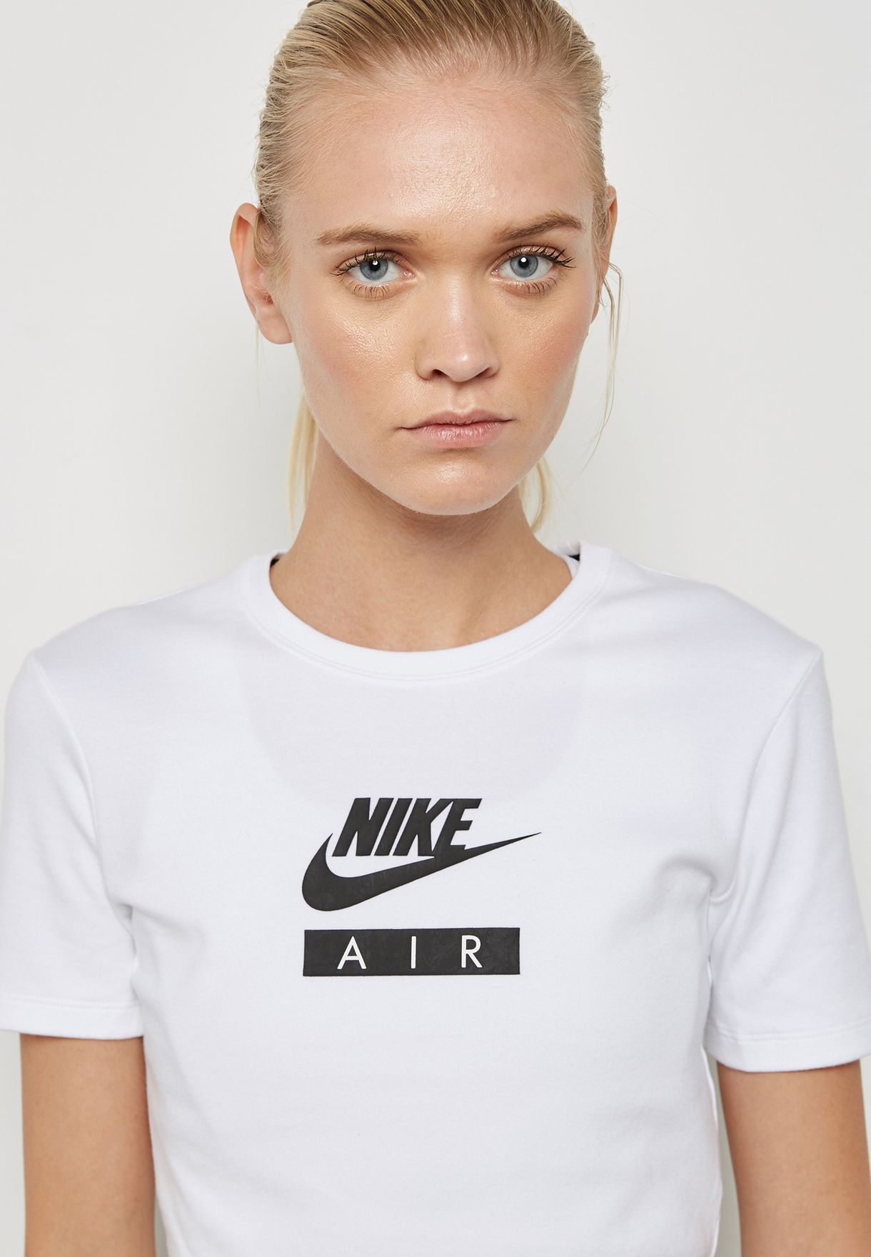 Buy Nike white Baby Air Cropped T-Shirt 
