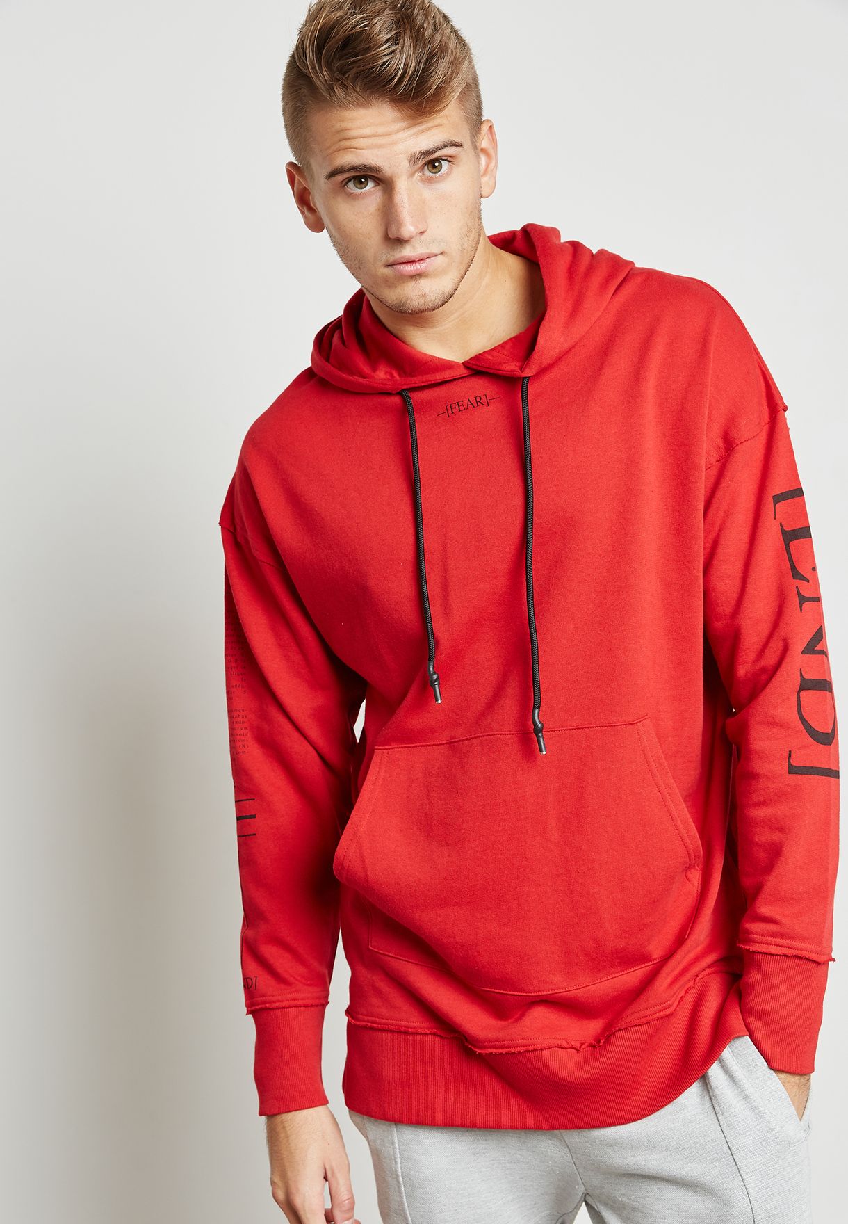 new look red hoodie