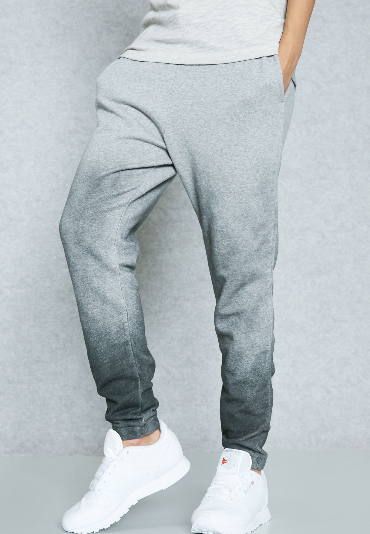 reebok grey sweatpants