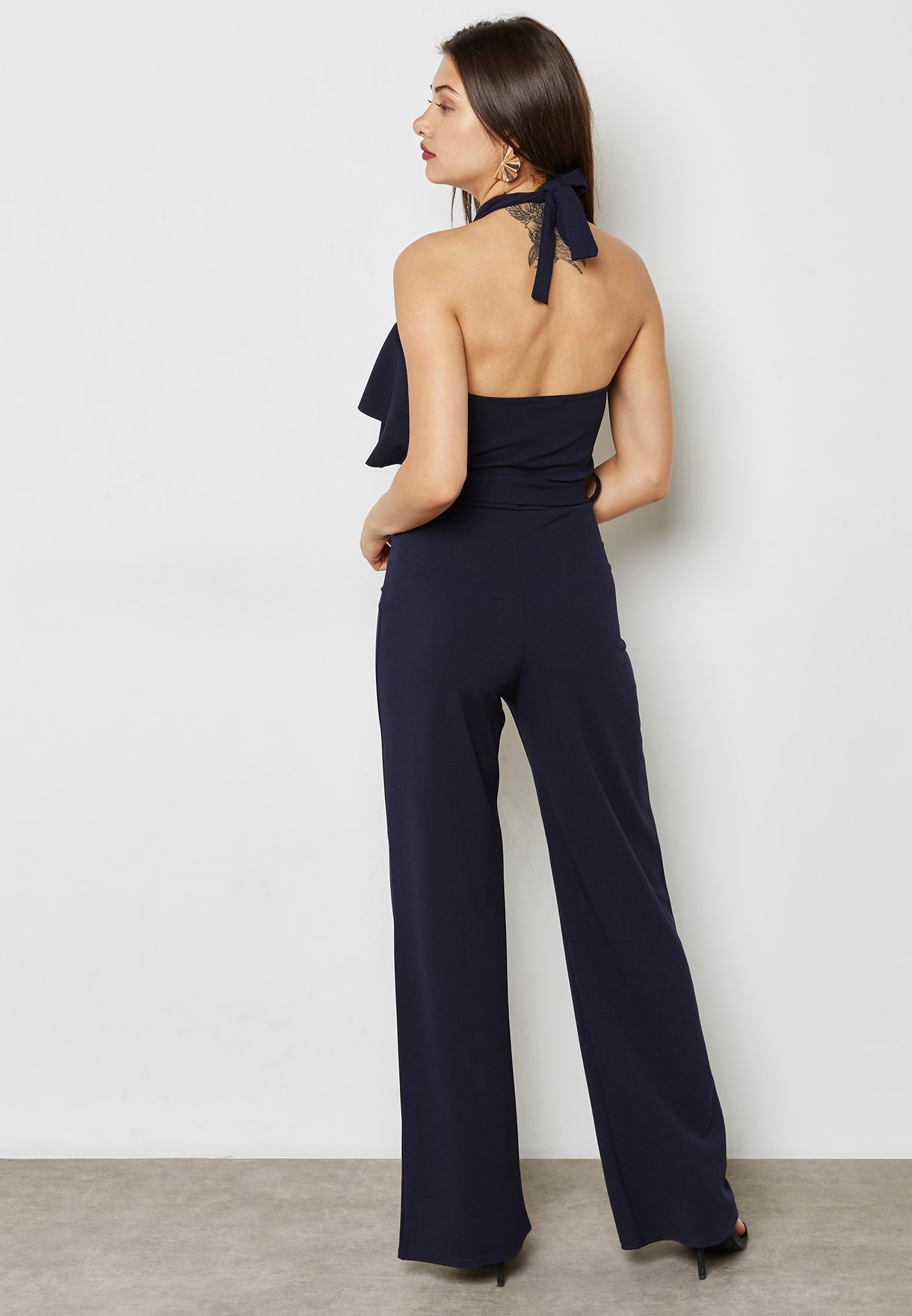 quiz halter neck jumpsuit