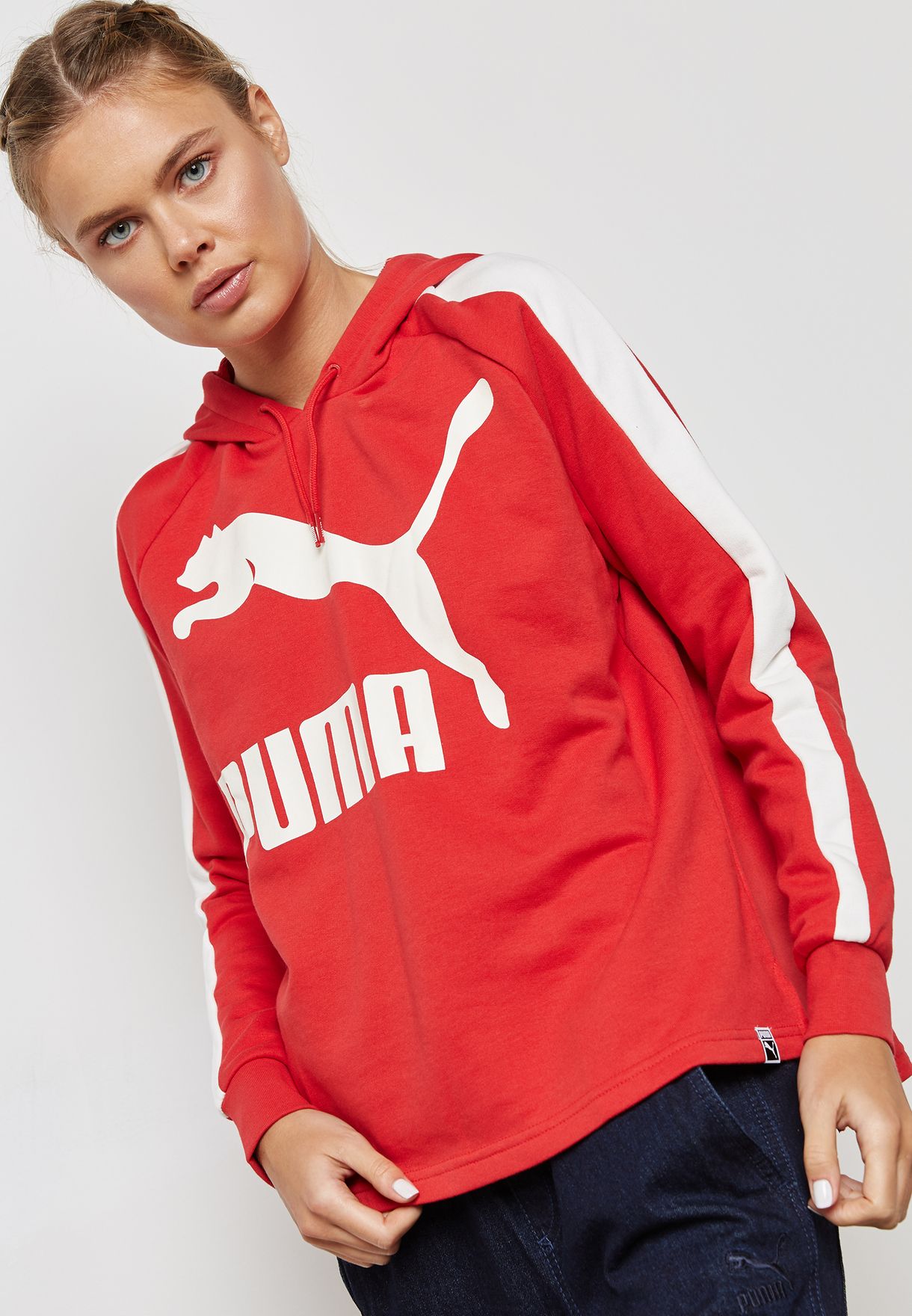 Buy Puma Red Archive Logo Hoodie for 