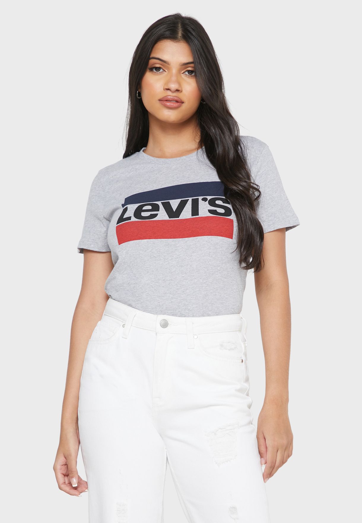 Buy Levis Grey Graphic T-shirt for 