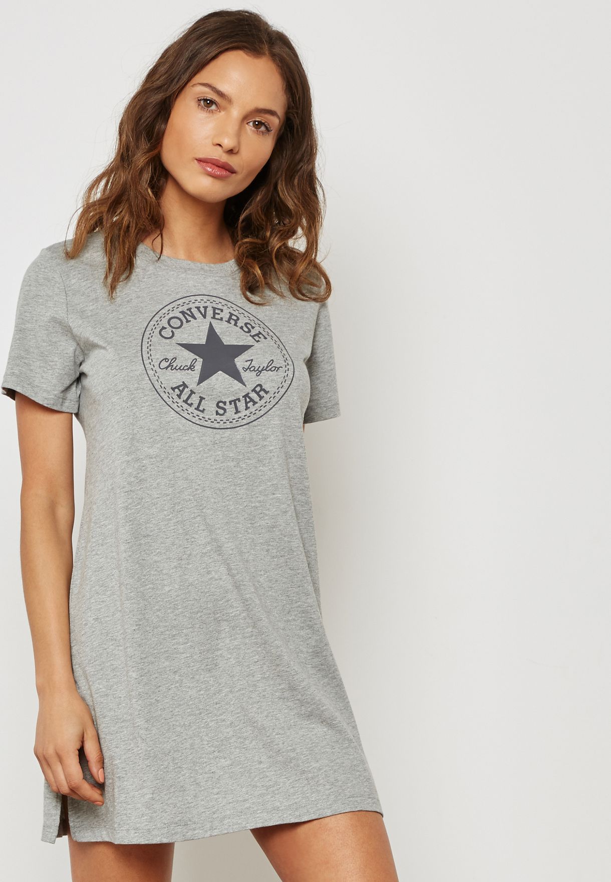 Buy Converse grey Core T-Shirt Dress 