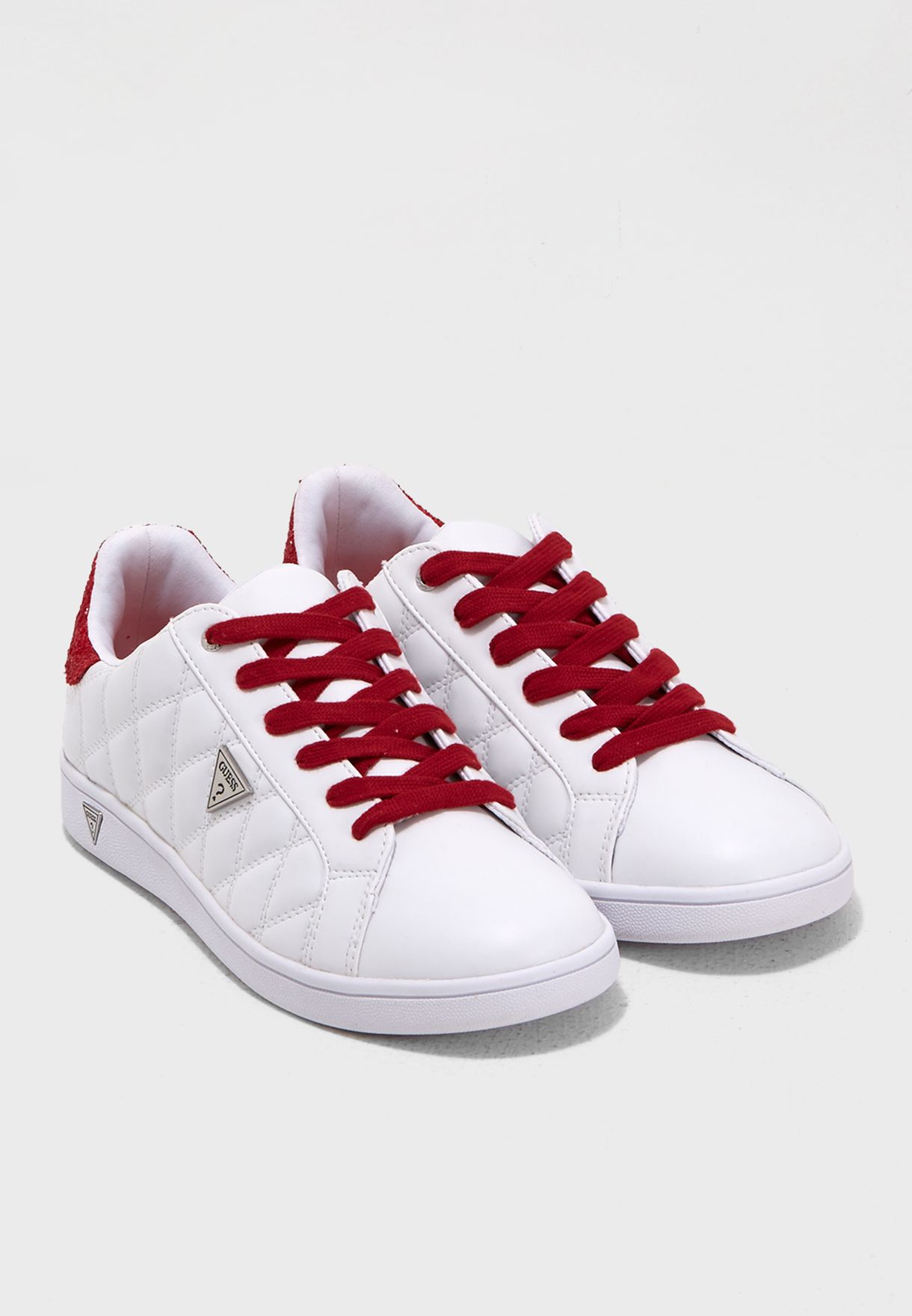 guess shoes white and red