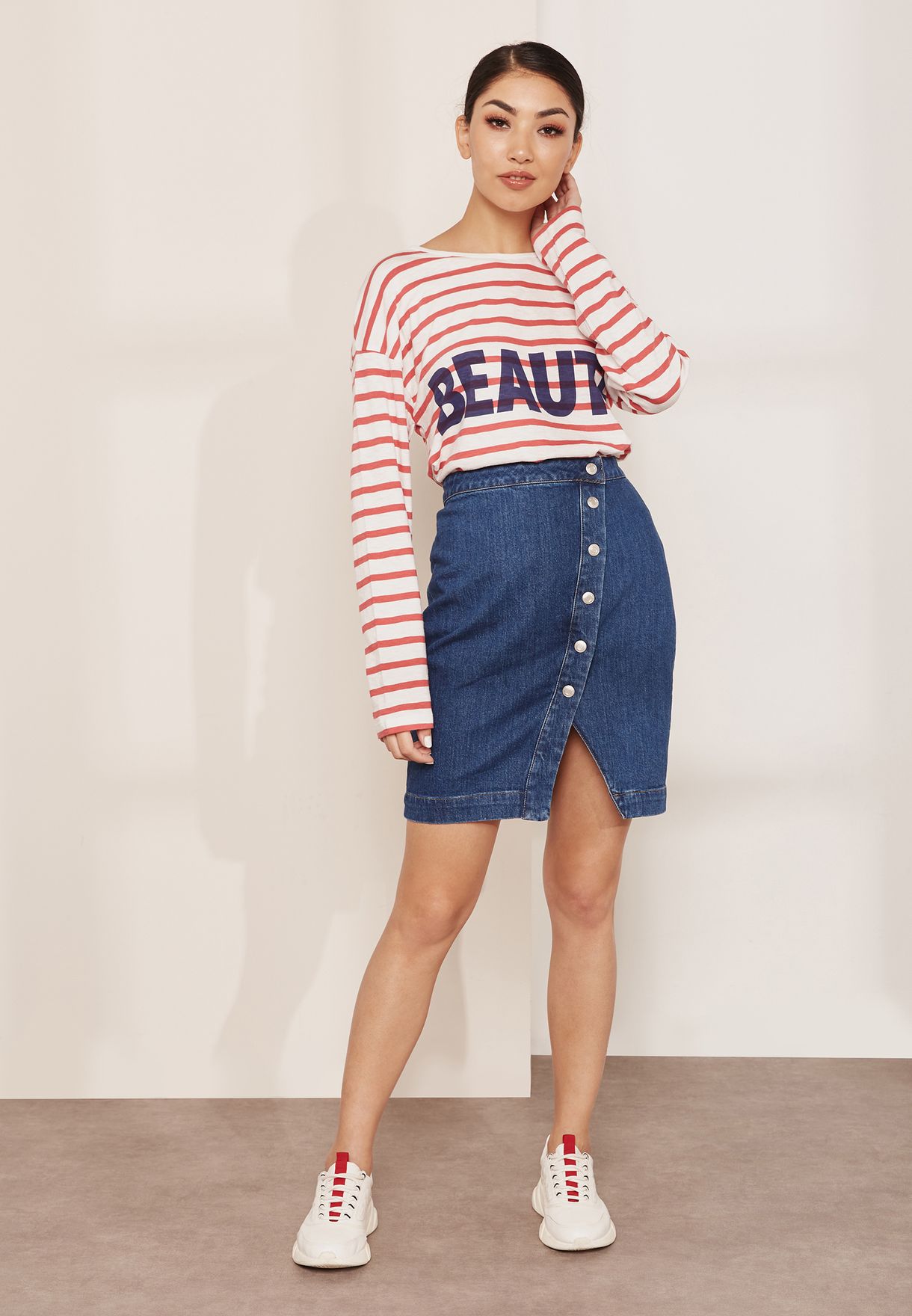 j crew denim skirt
