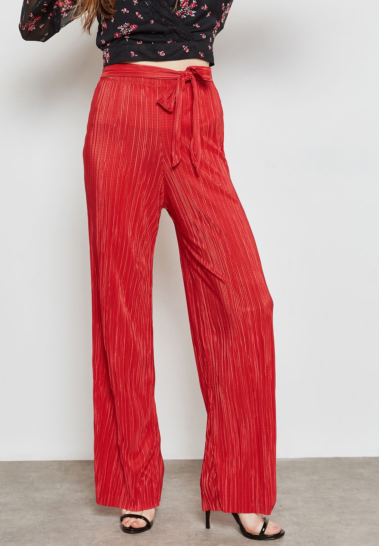 miss selfridge plisse trousers